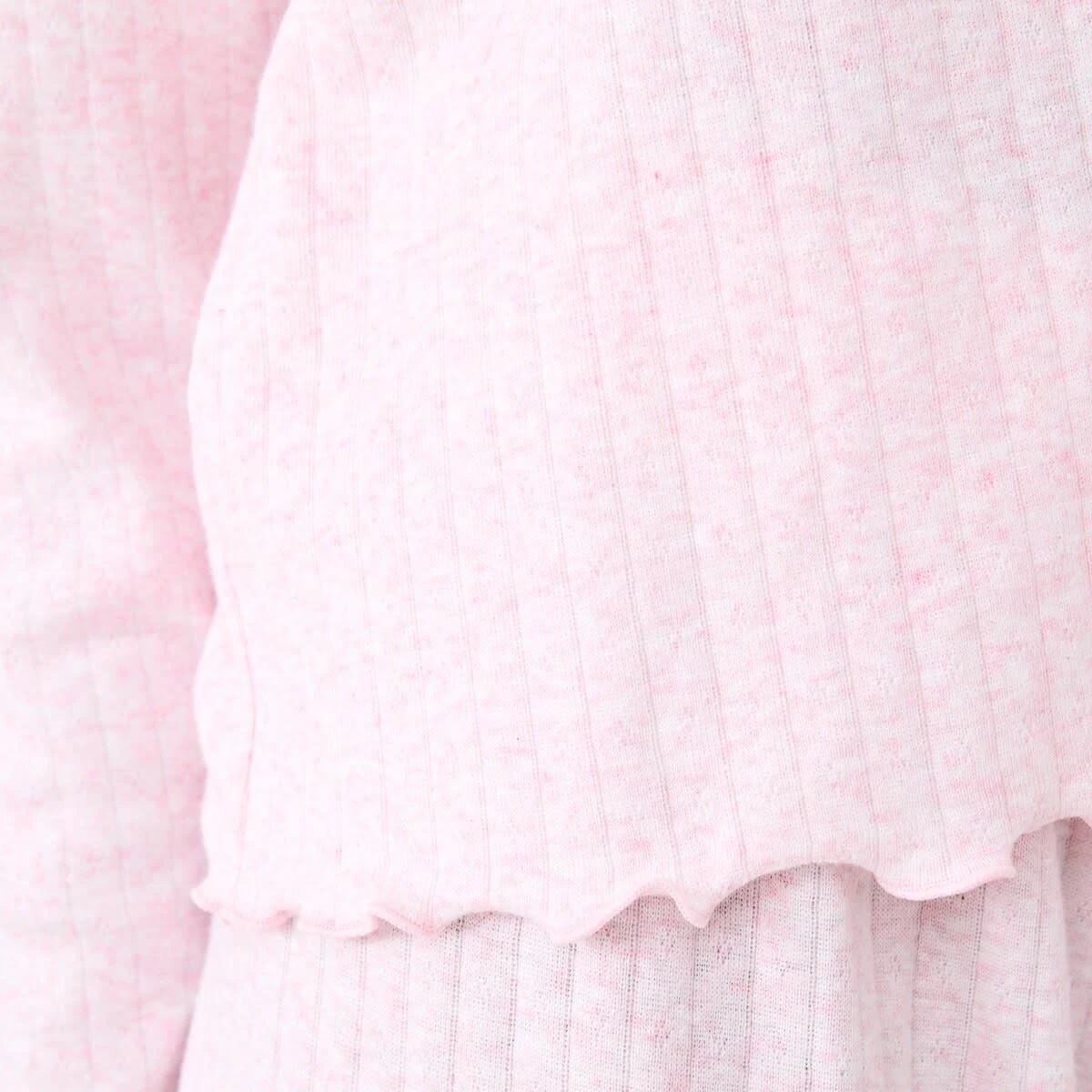 5 Long Sleeve Pointelle Pyjama Set Pink Marle, 5 of 7