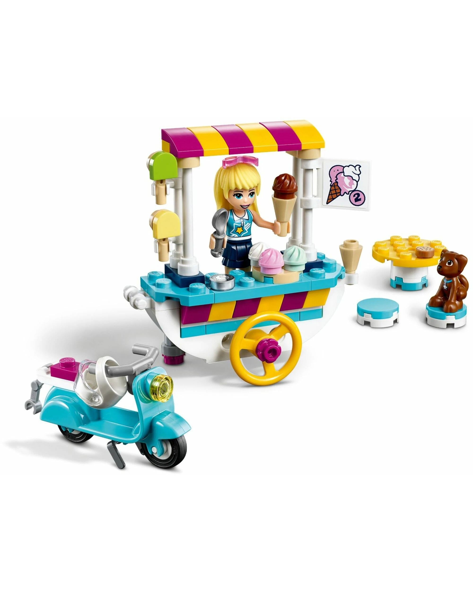 2 LEGO 41389 Ice Cream Cart Toy with Scooter & Stephanie Mini-doll, 2 of 4