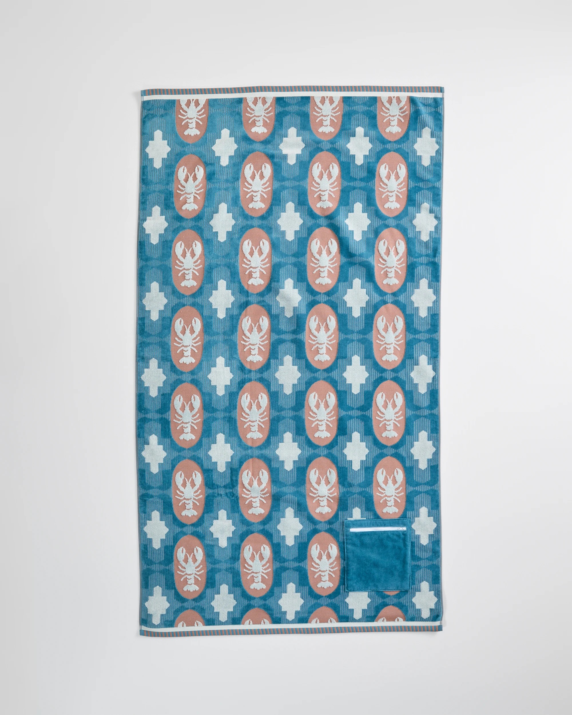 1 Target Australian Cotton Jacquard Pocket Beach Towel - Blue, 1 of 2