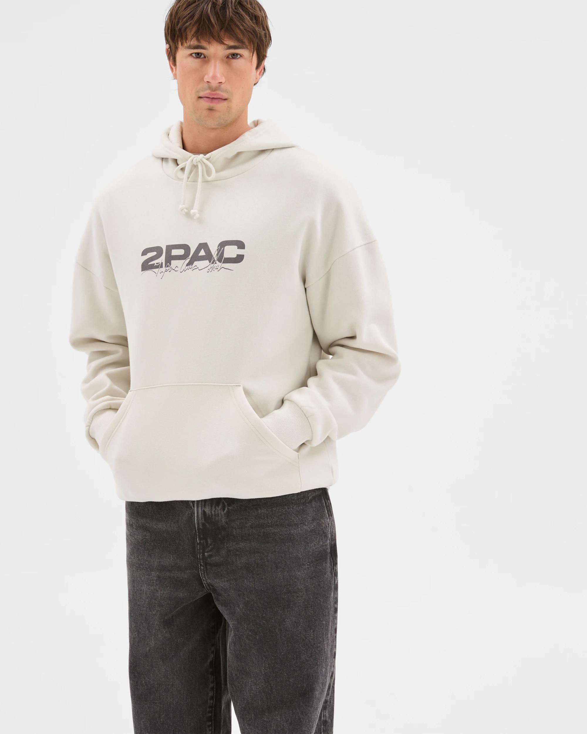 3 Target Man Tupac Heavyweight Graphic Hoodie GREY, 3 of 6