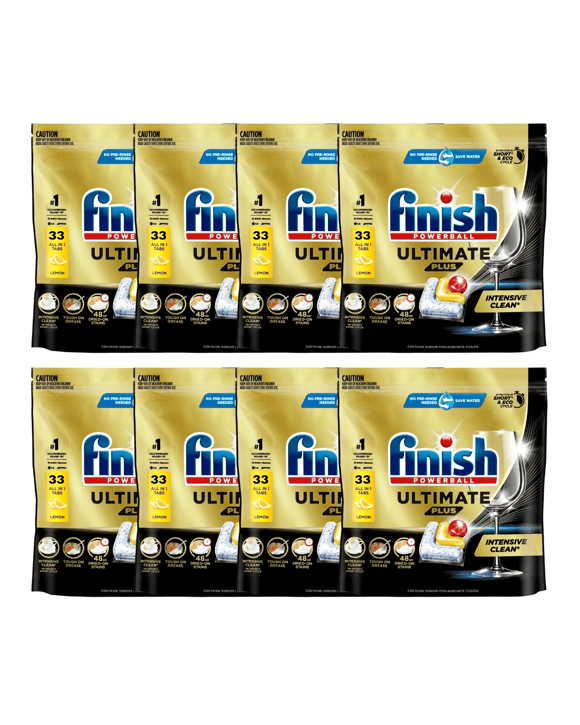 Finish Ultimate Plus Dishwasher Tablets Lemon 33'S  X8