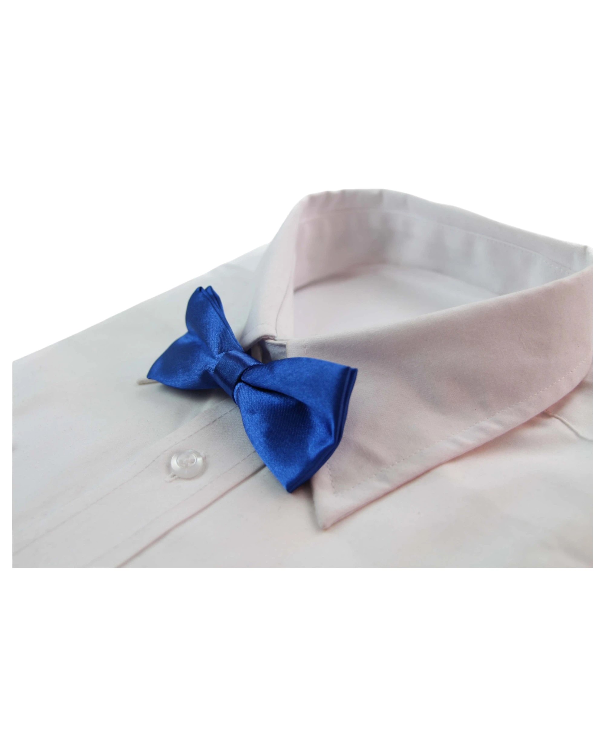 1 Zasel Boys Blue Plain Bow Tie - Blue, 1 of 5