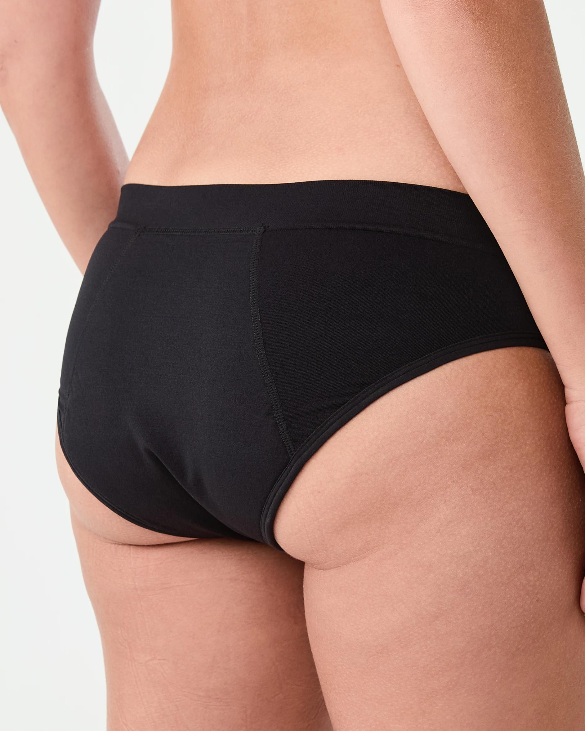 3 2 Pack Smoothing Bikini Period Briefs - Moderate and Heavy Flow Black, 3 of 6