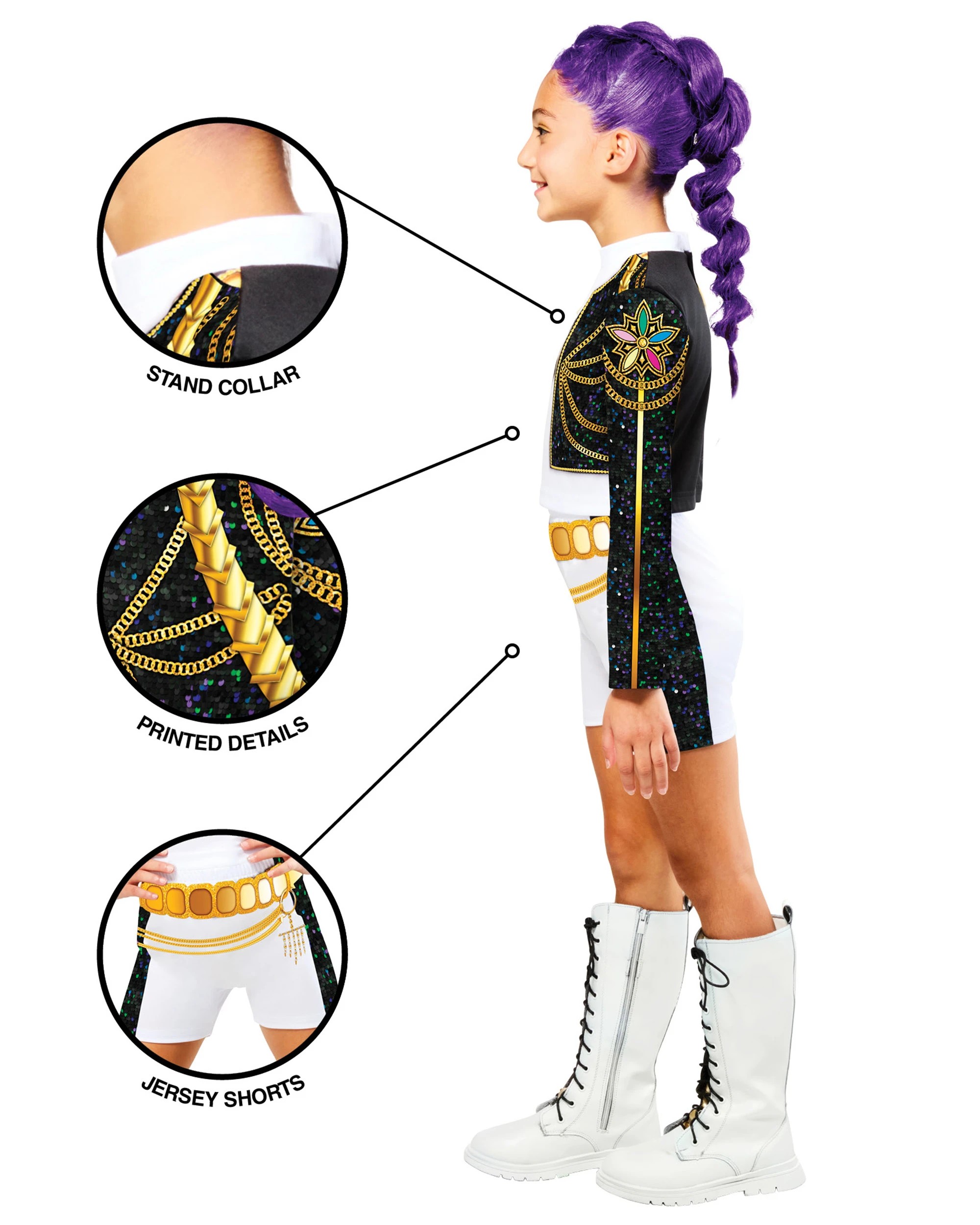 5 KPop Demon Hunters Rumi Gold Kids Costume - Ages 6+, 5 of 7