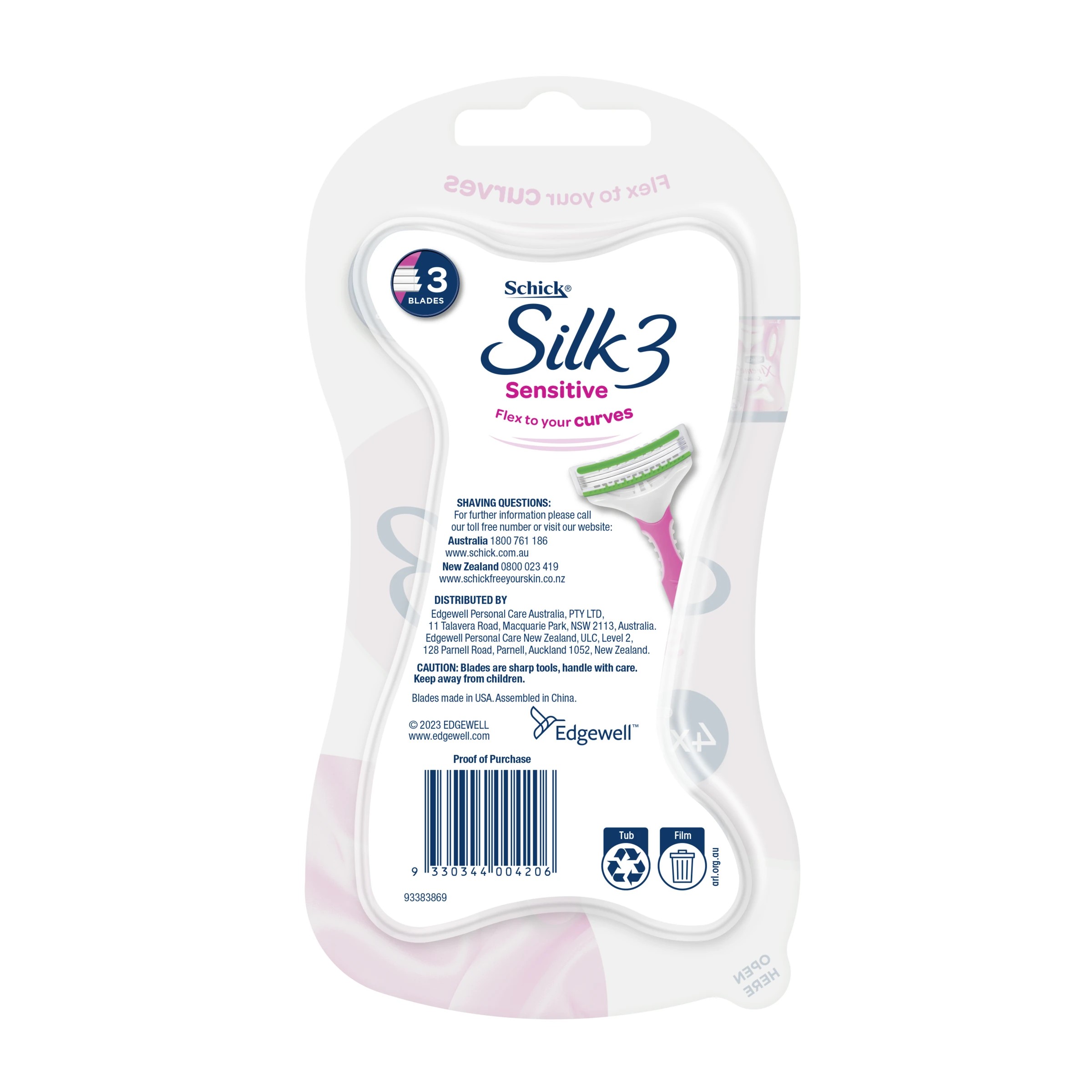 2 Schick Silk 3 Sensitive Disposable Razors, 2 of 2