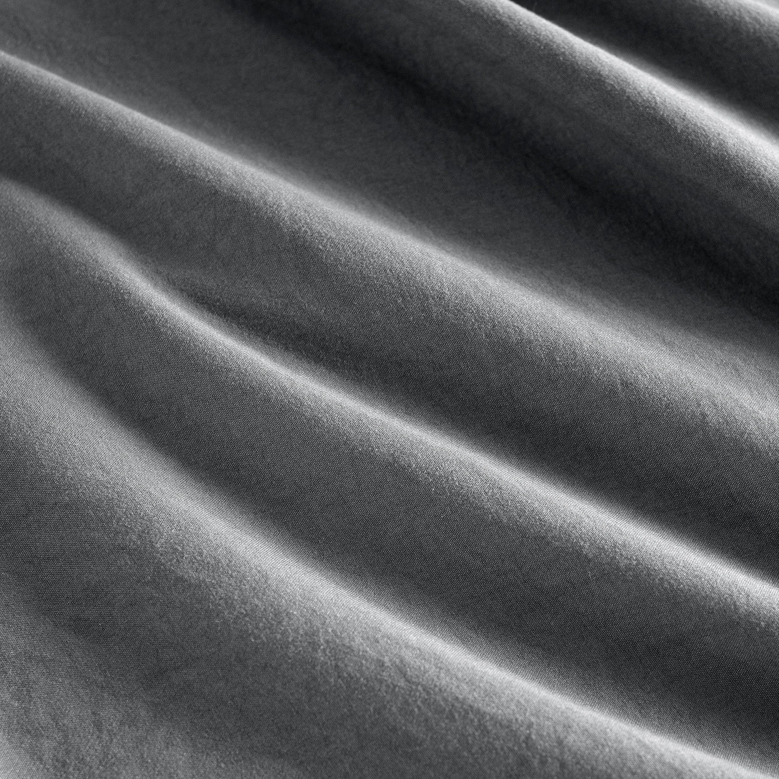 2 CleverPolly 100% Vintage Washed Microfibre Fitted Sheet Set - King Bed - Grey, 2 of 5