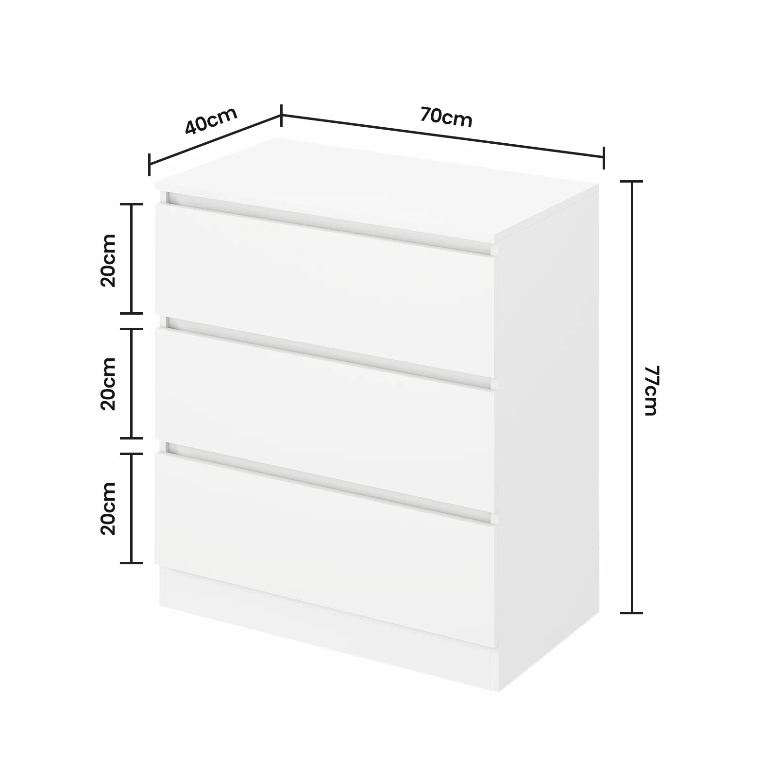 5 Advwin Bedside Table Set Of 2 Nightstand Large Storage Cabinet 3 Drawers, 5 of 6