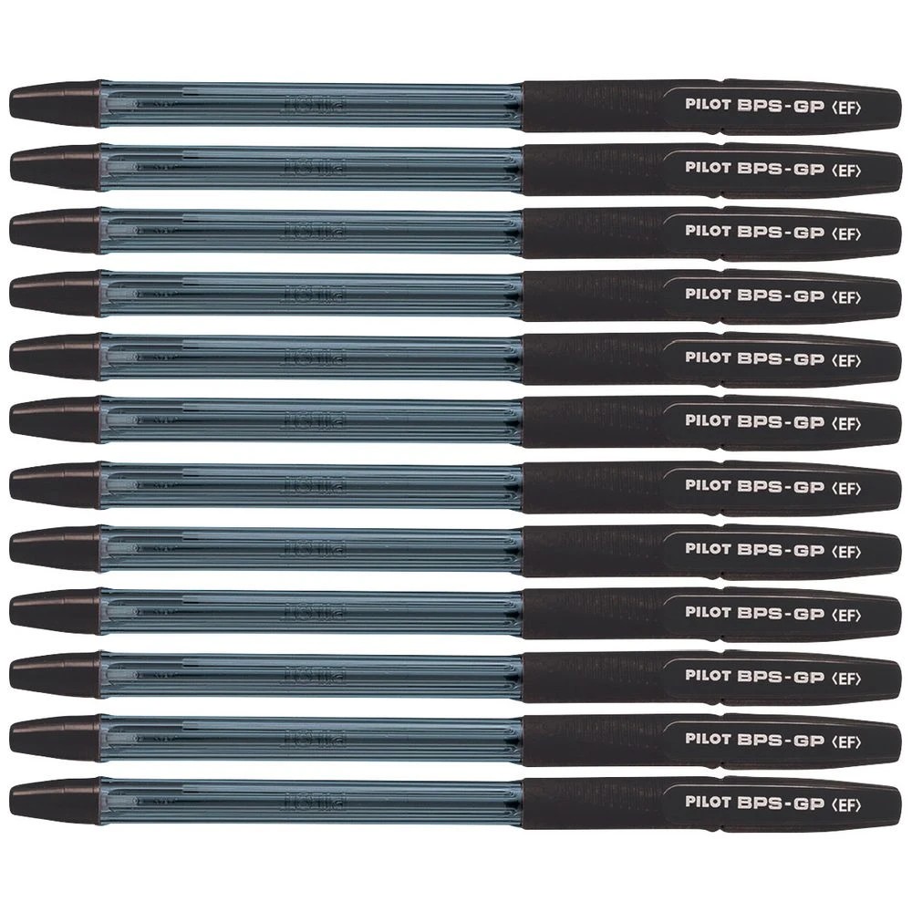 1 PILOT BPS-GP Ballpoint Pen 0.5mm Black 12 Pack, 1 of 2