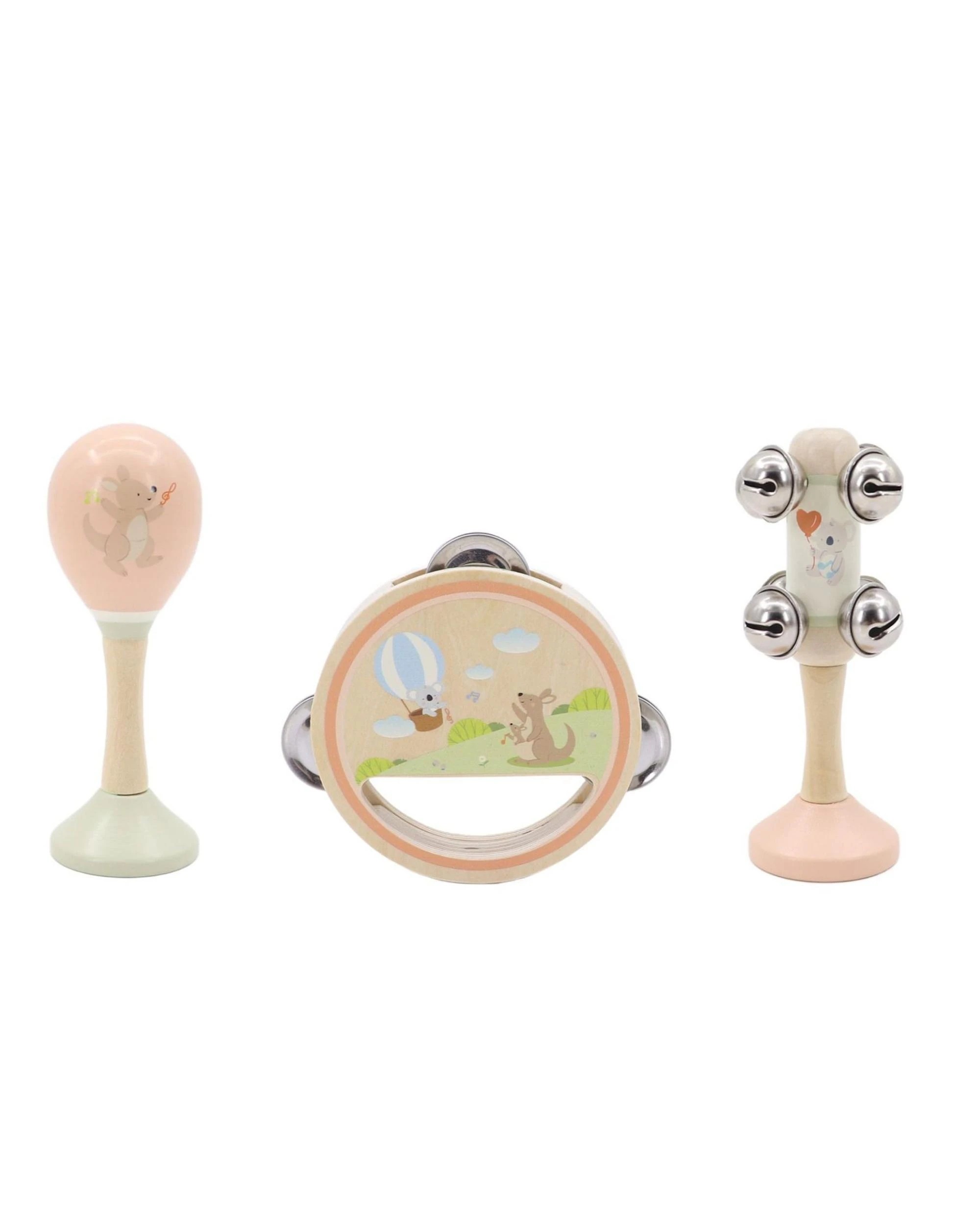 2 Onya Kids Koko's Music Adventure Koala and Kangaroo Wooden Music 3 Piece Set, 2 of 7
