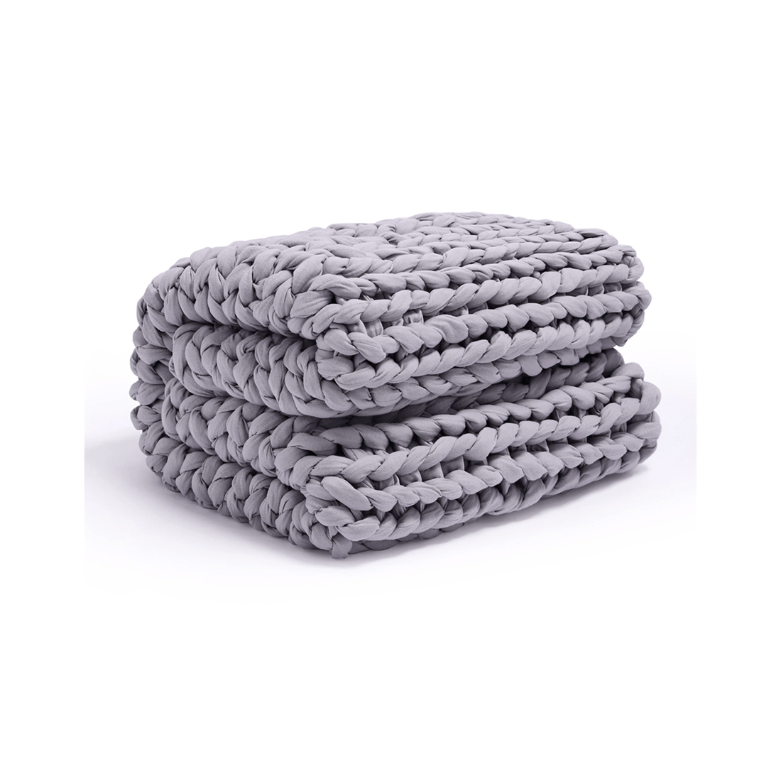 3 Onkaparinga 6kg Knitted Weighted Blanket Home Bedding 110x135cm
 - Silver, 3 of 5