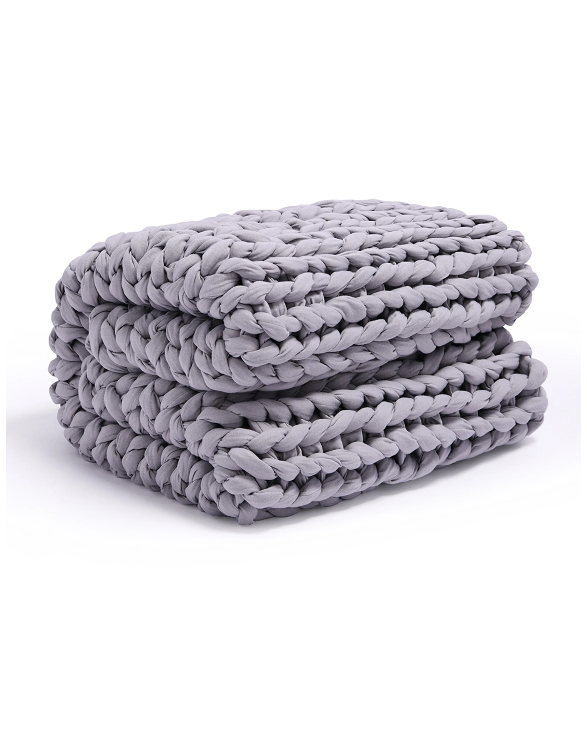 3 Onkaparinga 6kg Knitted Weighted Blanket Home Bedding 110x135cm
 - Silver, 3 of 5