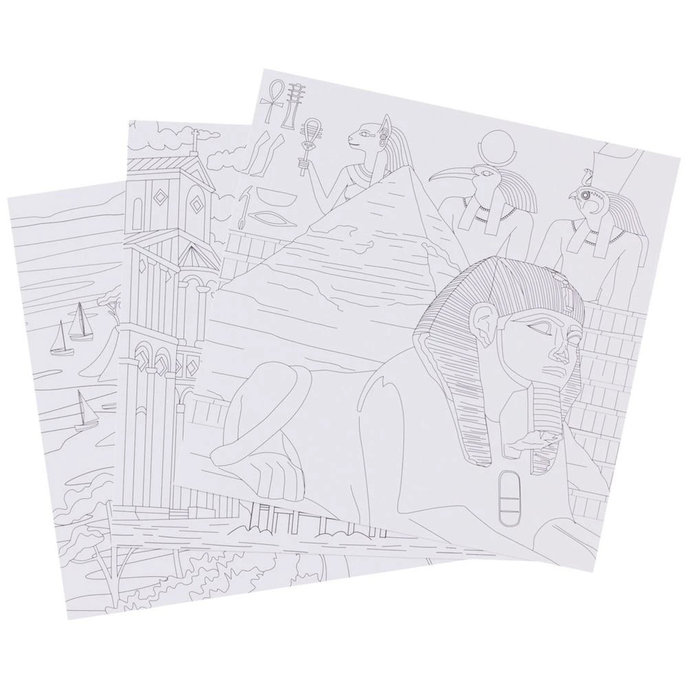 2 Born 9x9" Adult Colouring Book Coastal Cities, 2 of 4