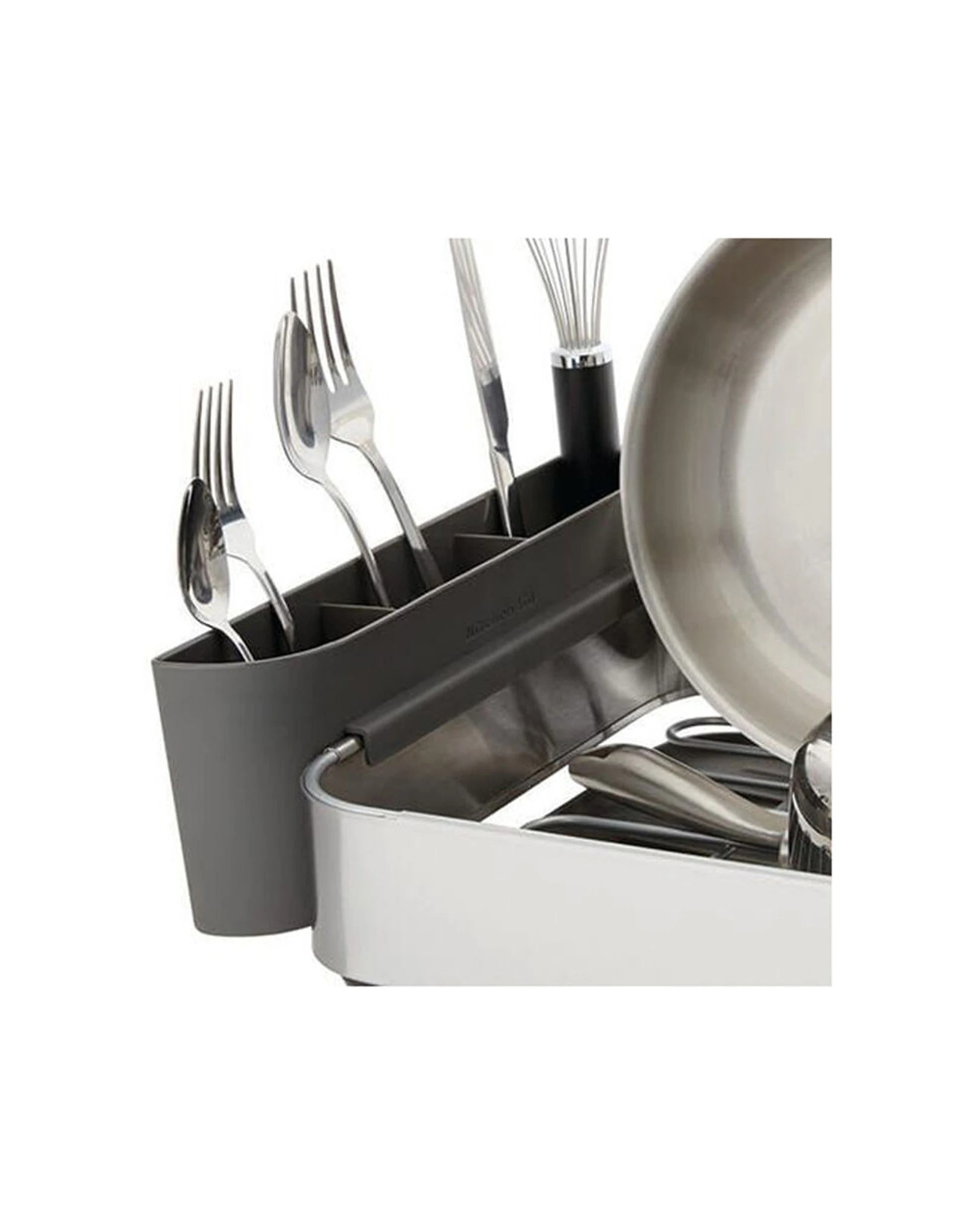 3 KitchenAid Three Compartment Compact Dish Sink Drying Rack - Charcoal, 3 of 5