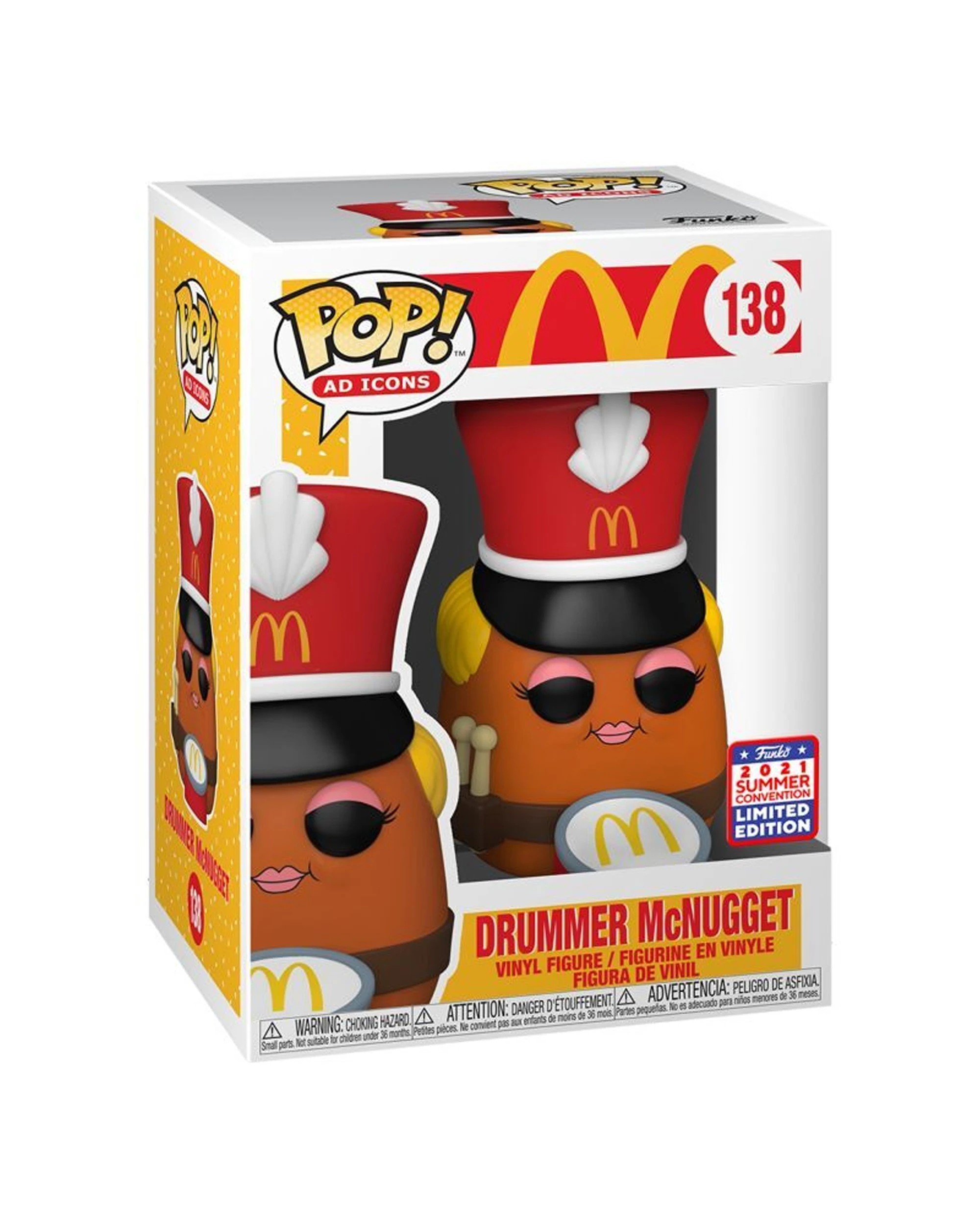 2 Pop Vinyl Collectable Action Figure McDonalds Nugget Drummer SDCC 2021 RS 10cm - Multi, 2 of 3