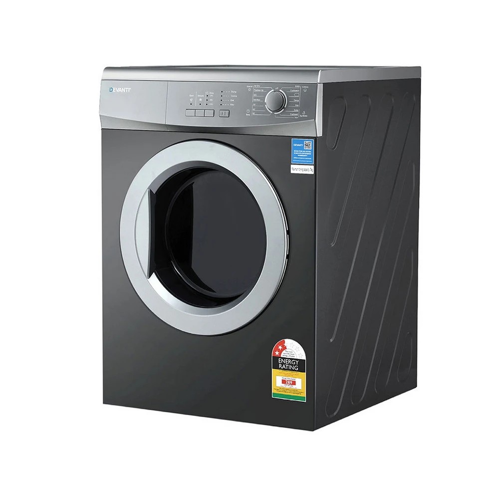 1 Devanti 7kg Tumble Dryer Vented 15 Auto Programs - Grey, 1 of 2