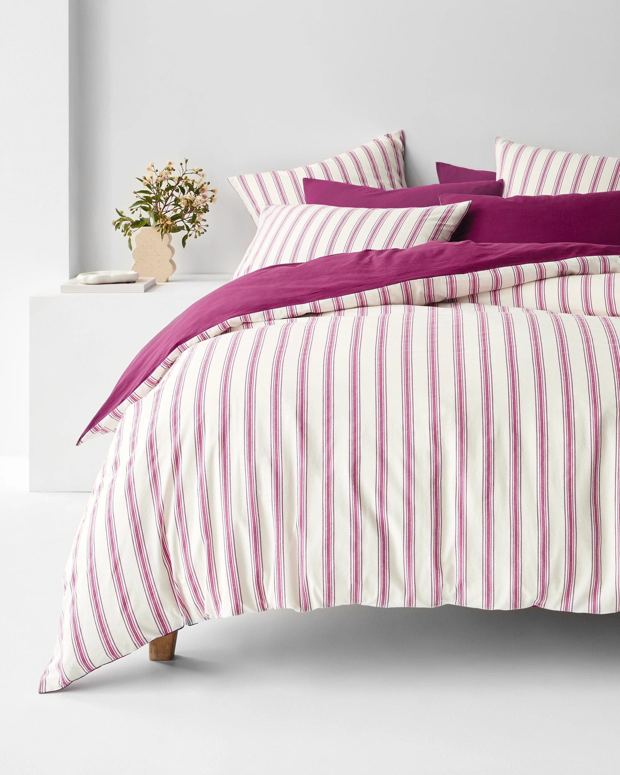 2 Arlo Cotton Stonewash Quilt Cover Set - Super King Bed - Pink, 2 of 7
