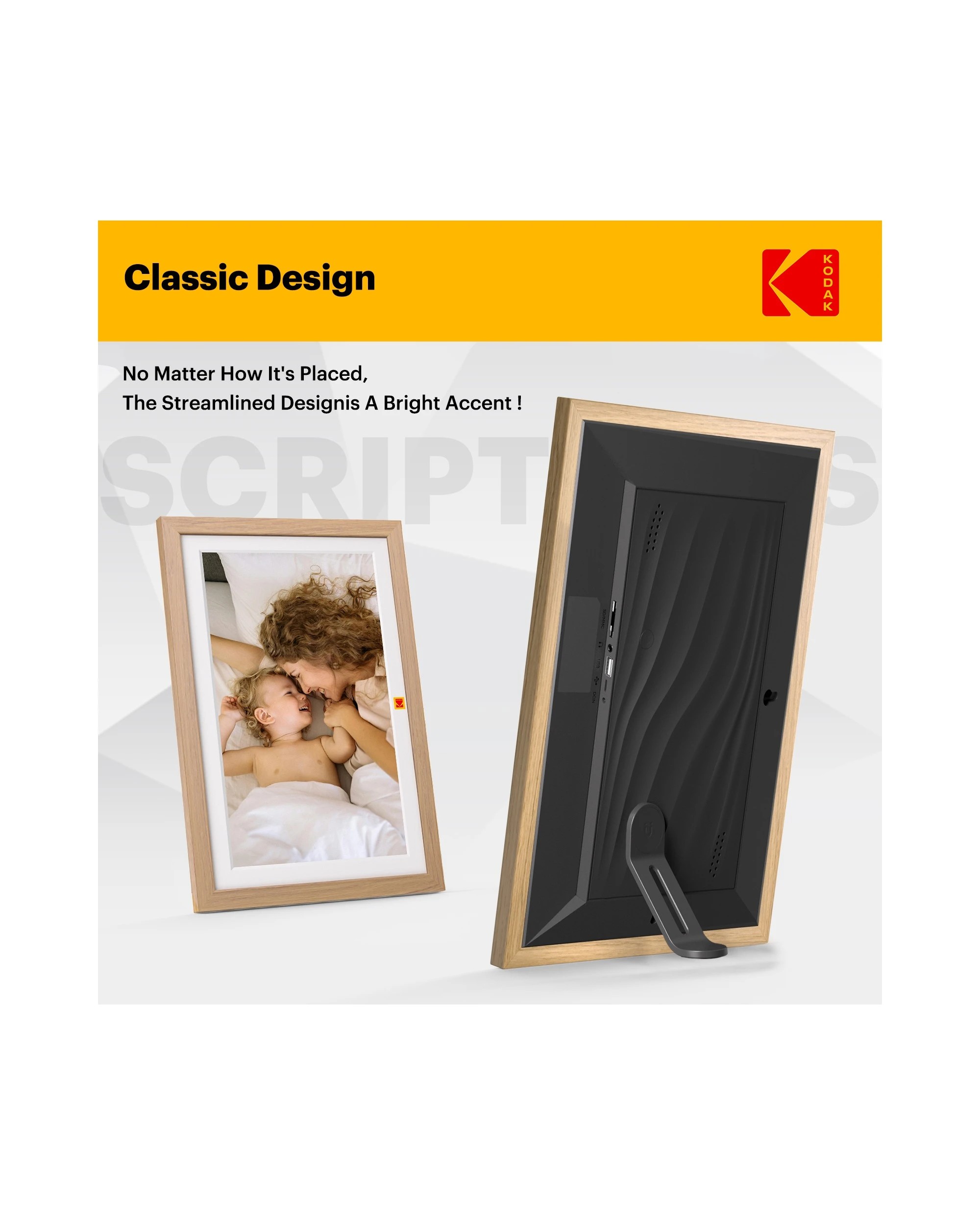 2 Kodak RCF-1561W 15.6 Inch Wi-Fi Photo Frame 32GB Wooden, 2 of 5