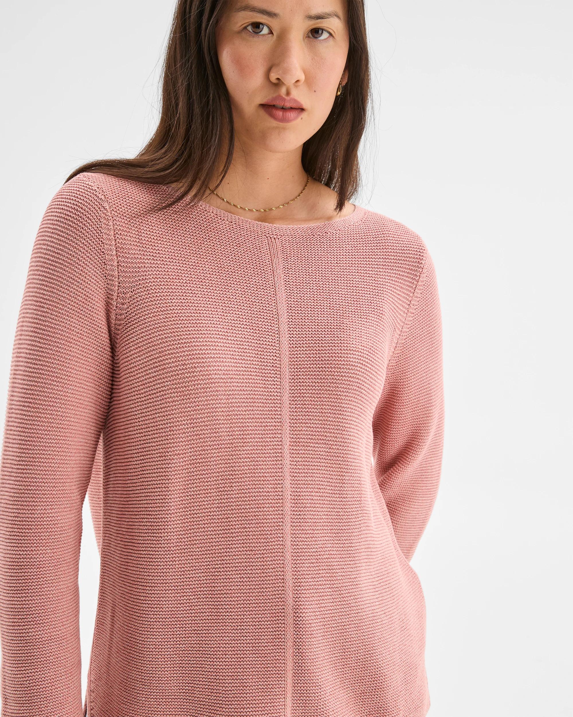 3 Target Woman Australian Cotton Blend Ottoman Twist Jumper DUSTY ROSE, 3 of 5