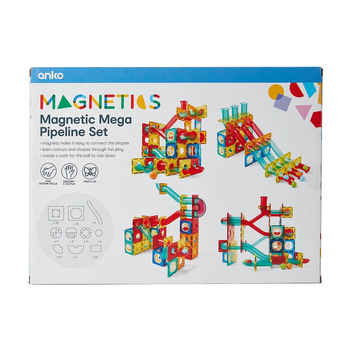 10 125 Piece Magnetic Pipeline Tiles Set, 10 of 10