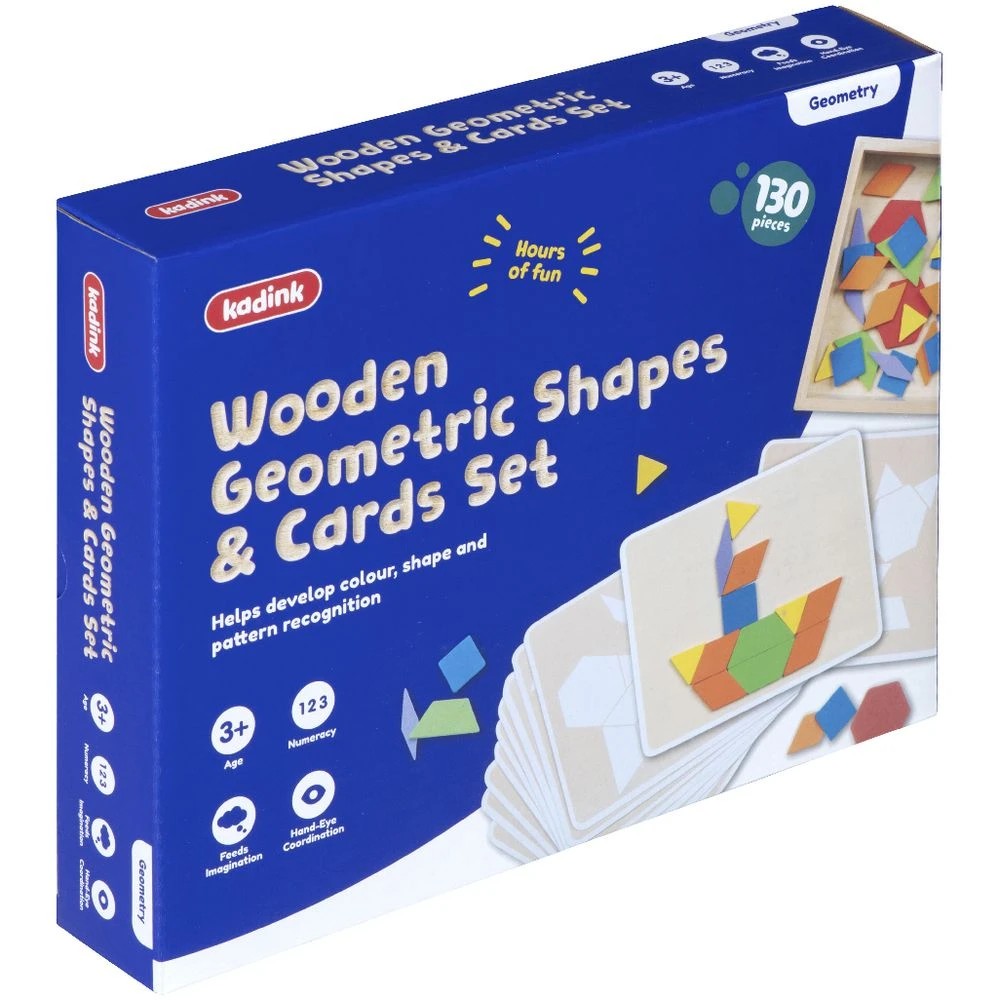 2 Kadink Wooden Geometric Shapes and Cards Set, 2 of 5