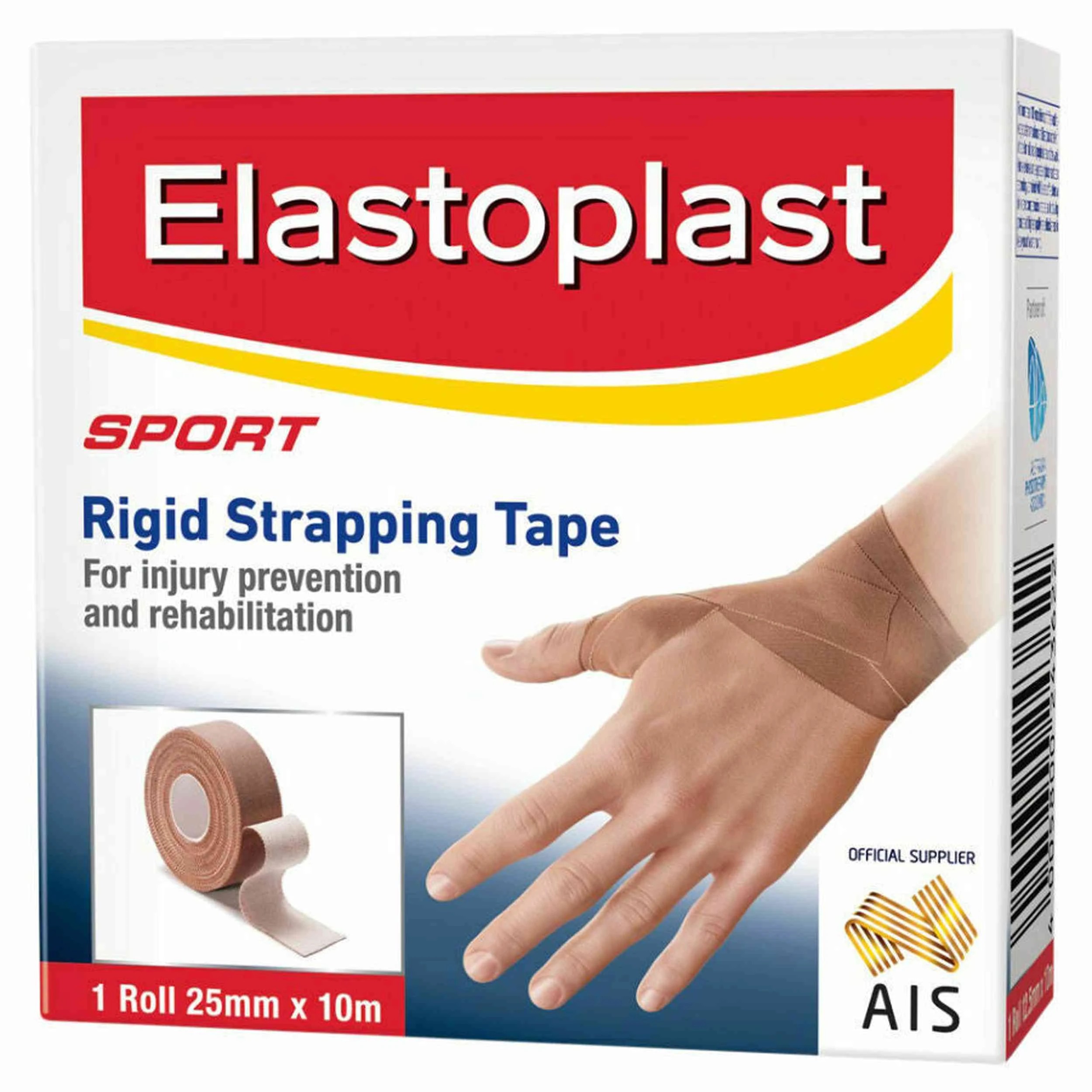 1 Elastoplast 36002 Sport Rigid Strapping Tape 25mm x 10m Tan, 1 of 1