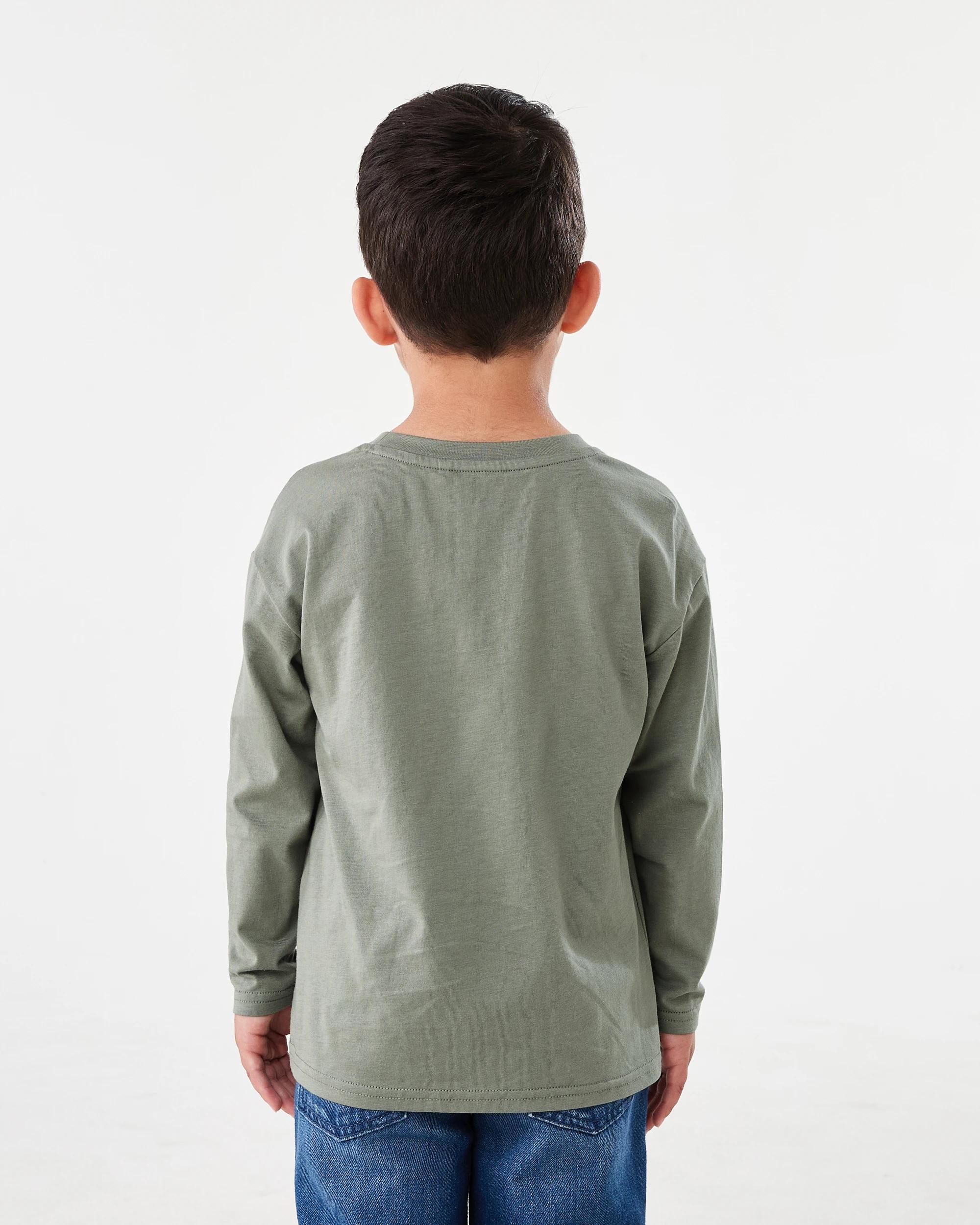 2 Long Sleeve Print T-shirt Grn Dino, 2 of 8