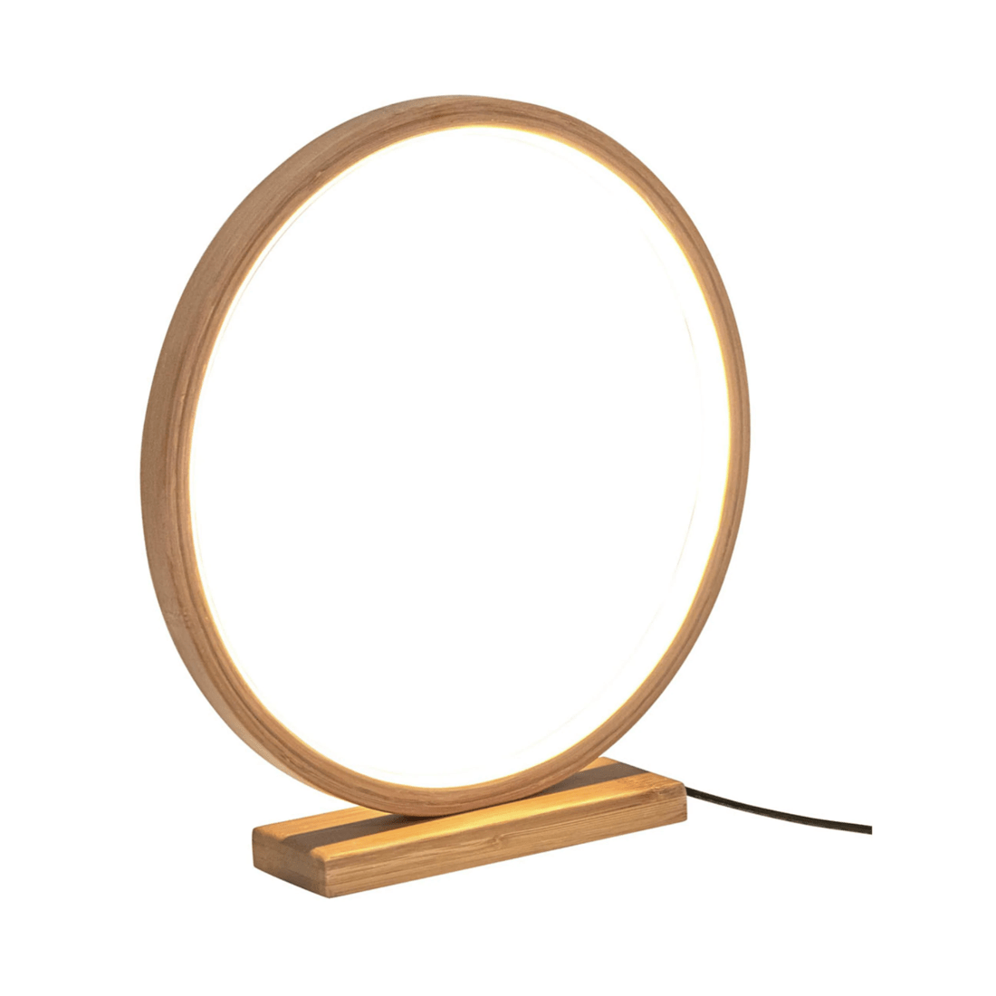 3 BR Home Bamboo LED Ring Lamp with Modern Scandi Minimalist Design, 3 of 6