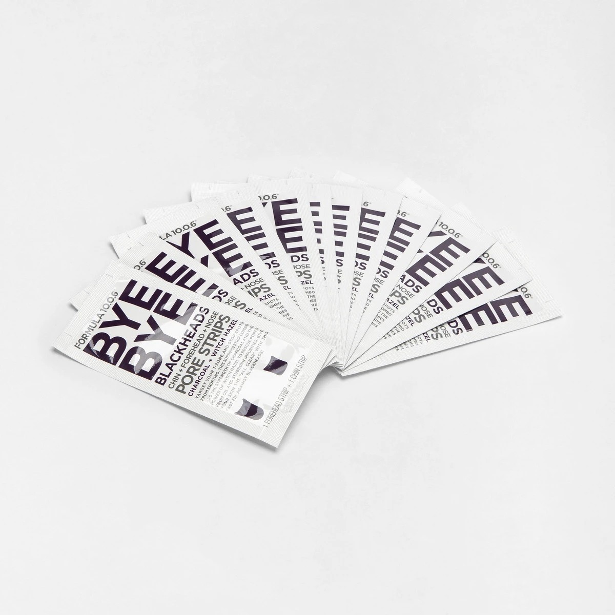 2 Formula 10.0.6 Bye Bye Blackheads Chin, Forehead and Nose Pore Strips - Charcoal & Witch Hazel, 2 of 4