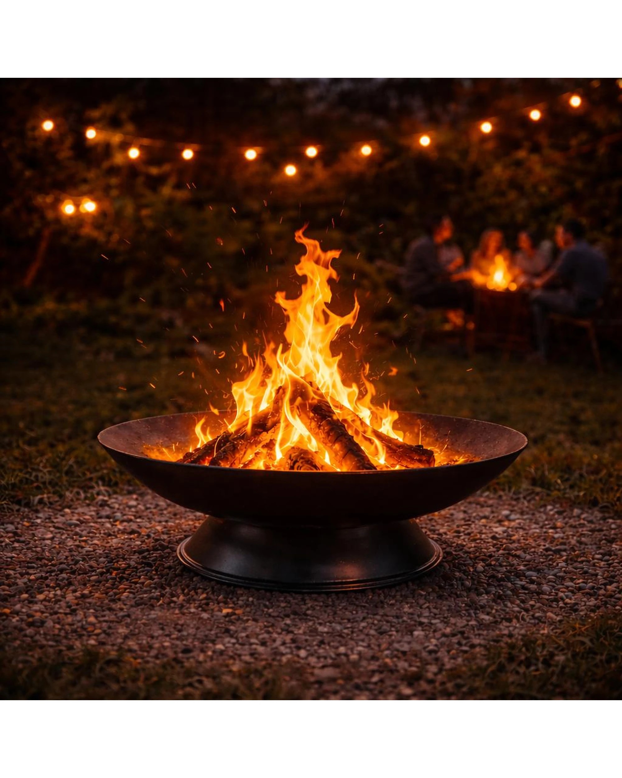 2 Flaming Coals Round Outdoor Fire Pit - 72cm, 2 of 10