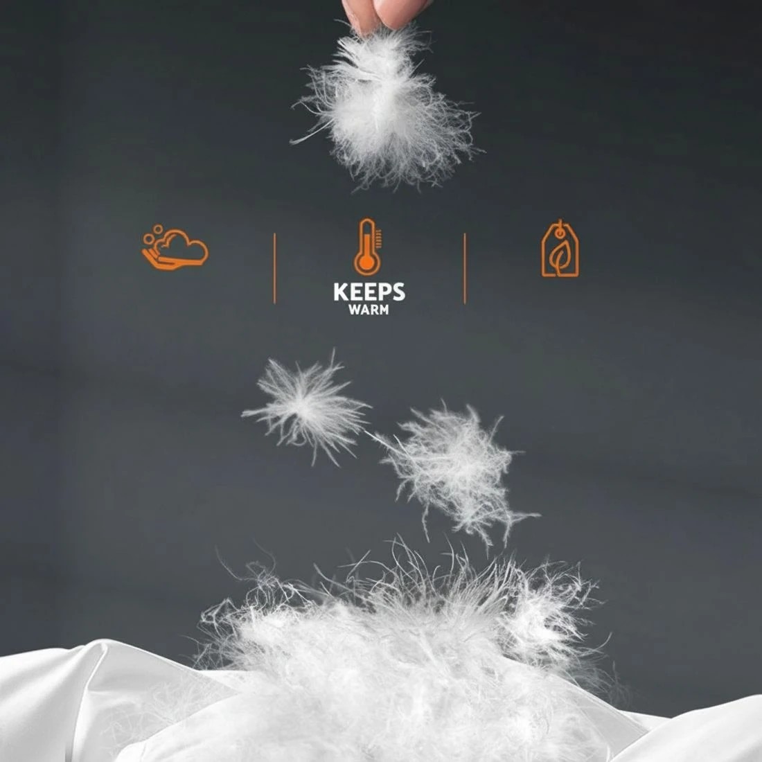 4 Giselle Bedding 500GSM Goose Down Feather Quilt Queen - Queen Bed - White, 4 of 5