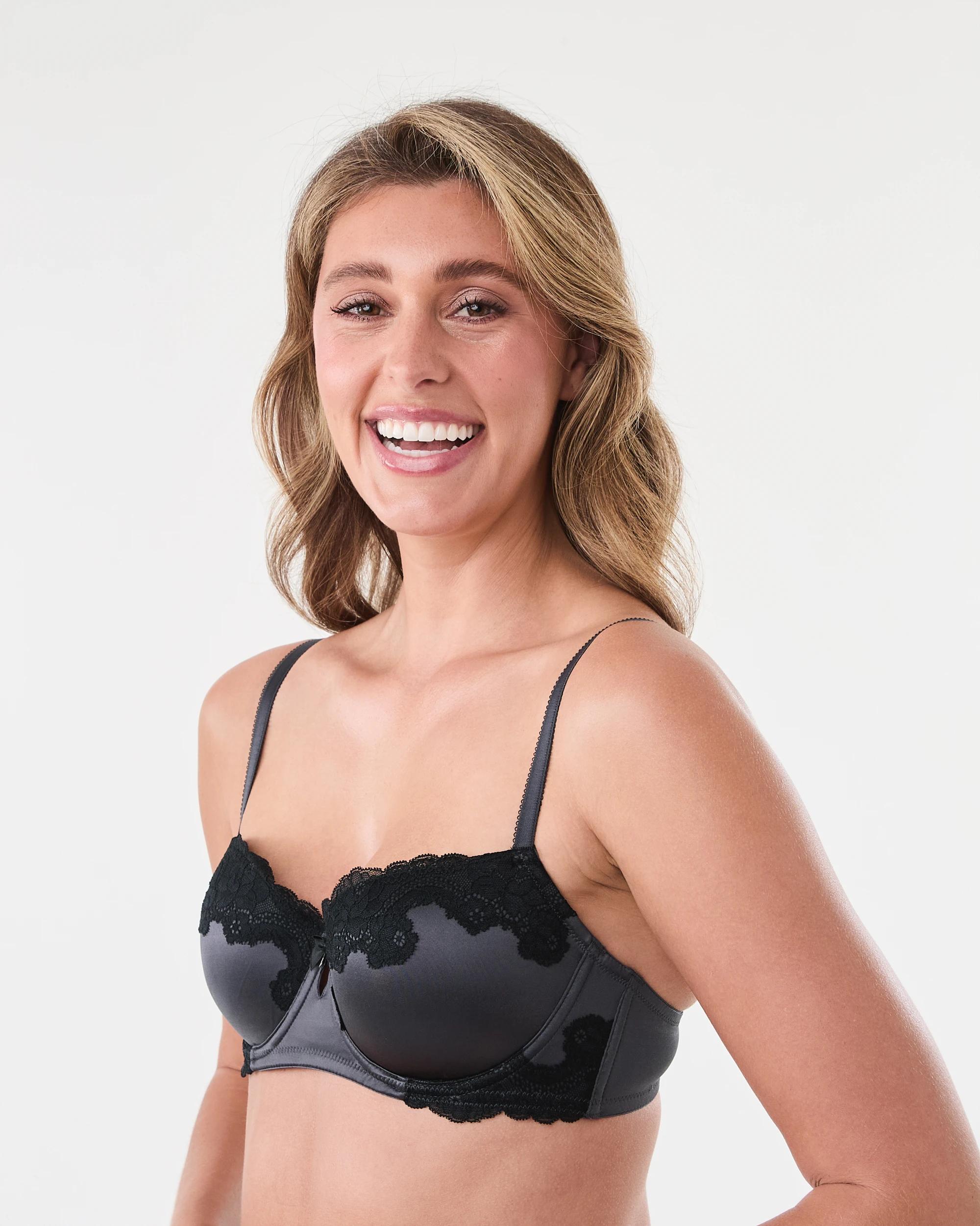 2 Co-ordinated Lace & T-shirt Bra Wshd Slate, 2 of 8