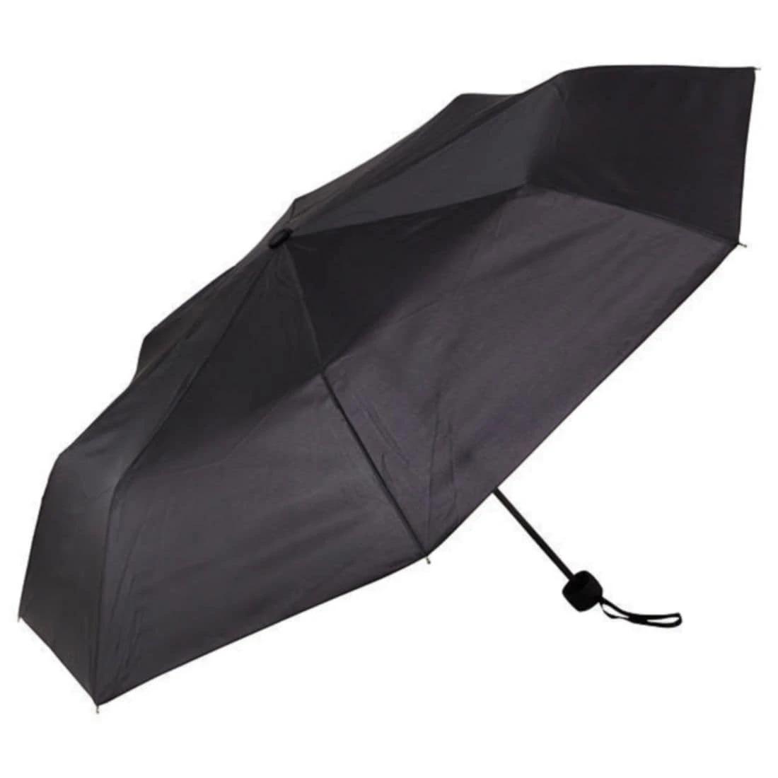 1 Rain and Shine Manual Entry Compact Umbrella BLACK, 1 of 1