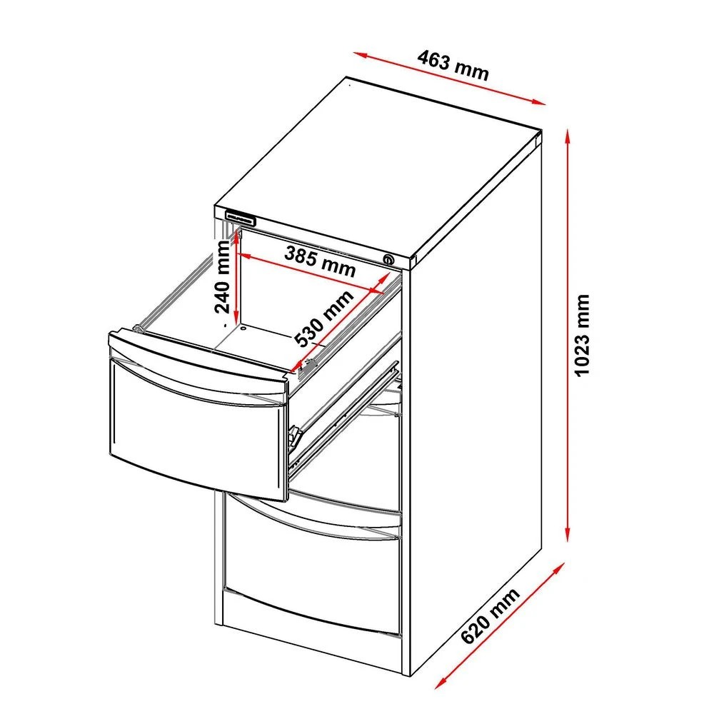 3 Stilford 3 Drawer Filing Cabinet White Cabinets Filing Drawer Cabinets, 3 of 3