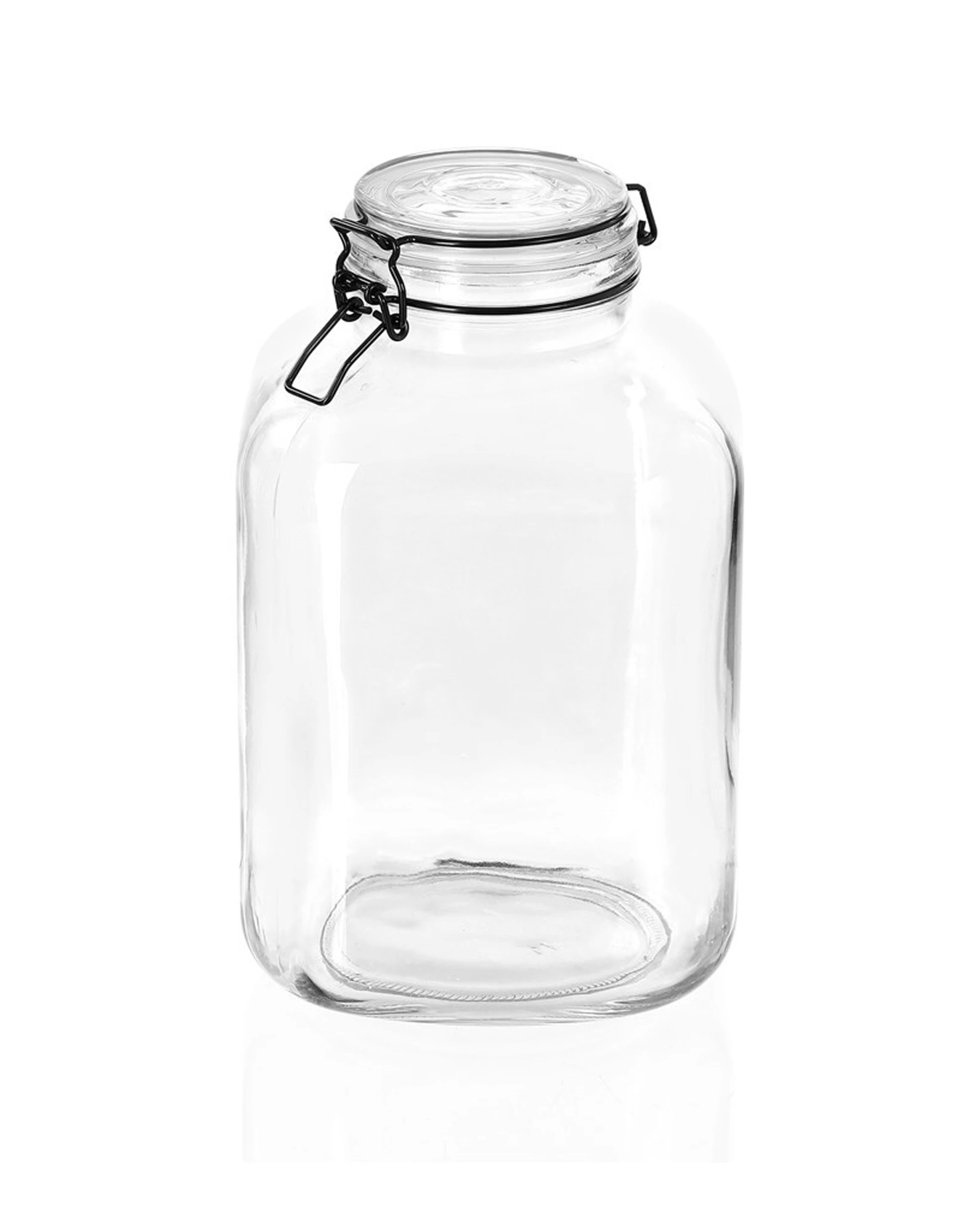2 Lemon & Lime Fido 5l/27.5cm Glass Clip Jar Canister Food Storage/container Clear
 - Clear, 2 of 5