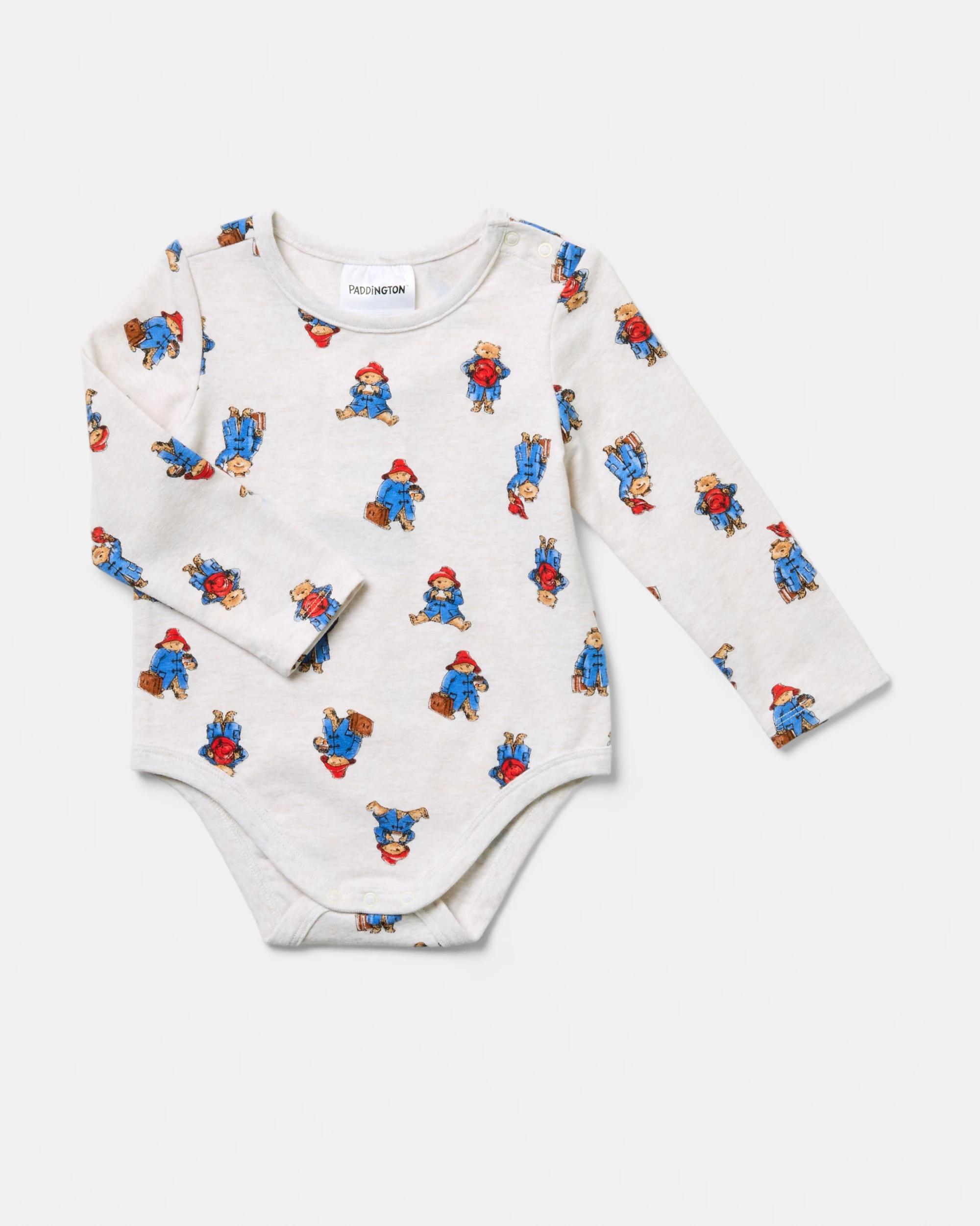 1 Paddington Bear License Long Sleeve Print Bodysuit Paddington, 1 of 3