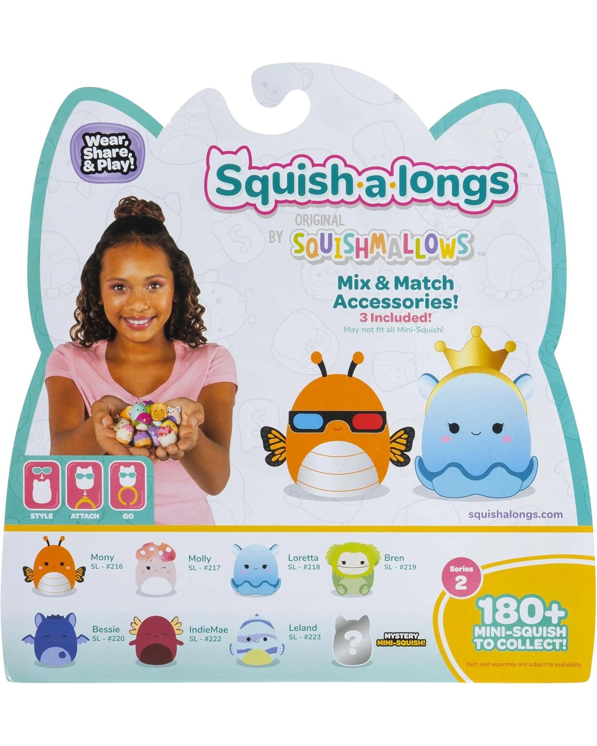 2 Squishmallows Squish-A-Longs Series 2 8 Pack - Mony, 2 of 9
