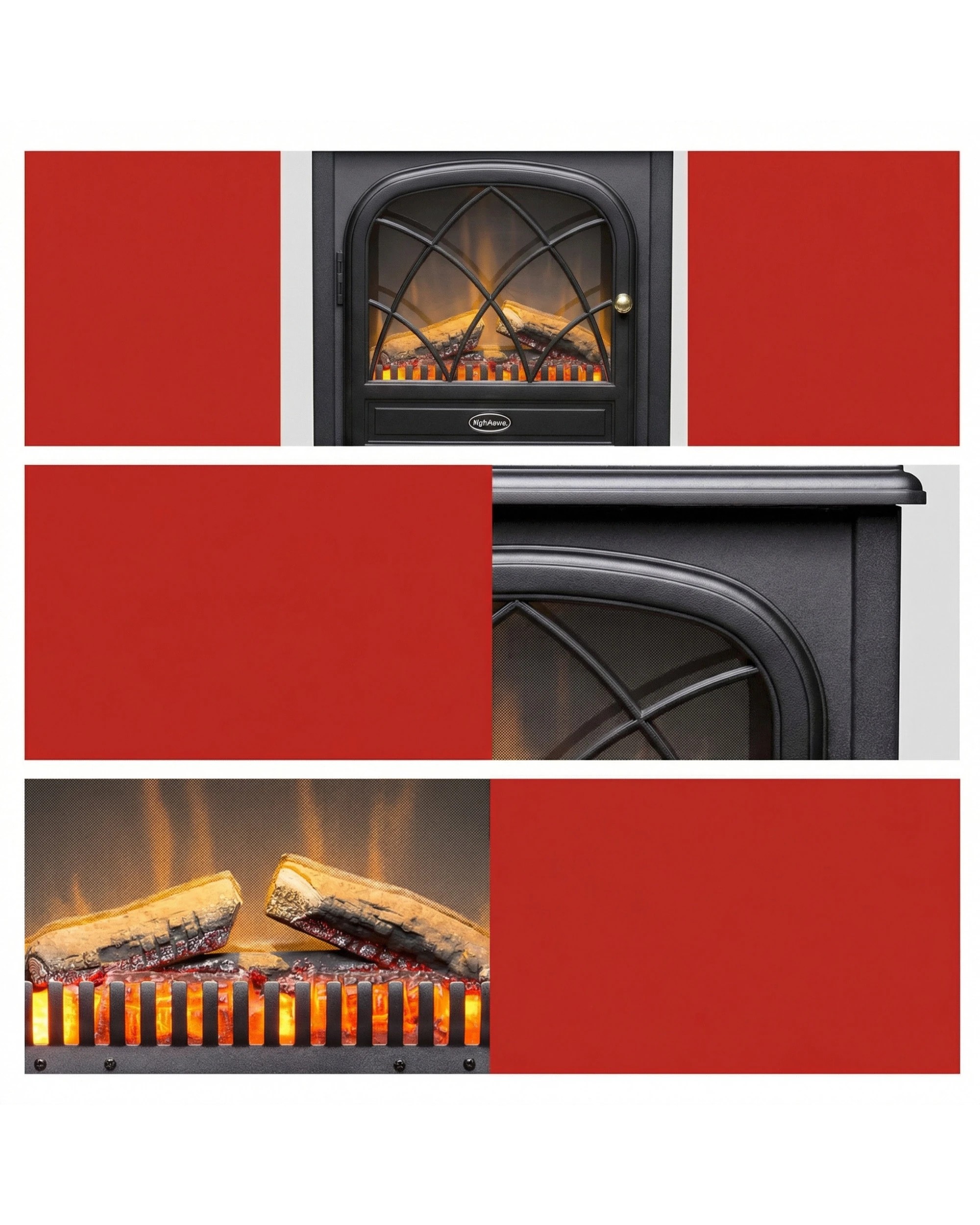 6 Dimplex Electric 2000W Fireplace Heater, 6 of 8