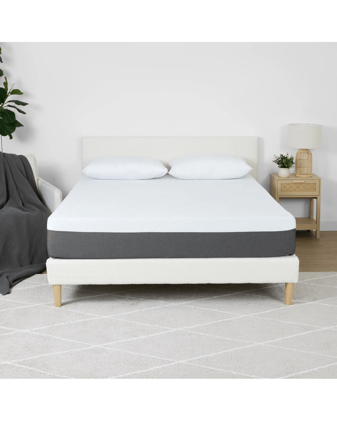 2 Queen Bed Boucle Bed Frame, 2 of 7