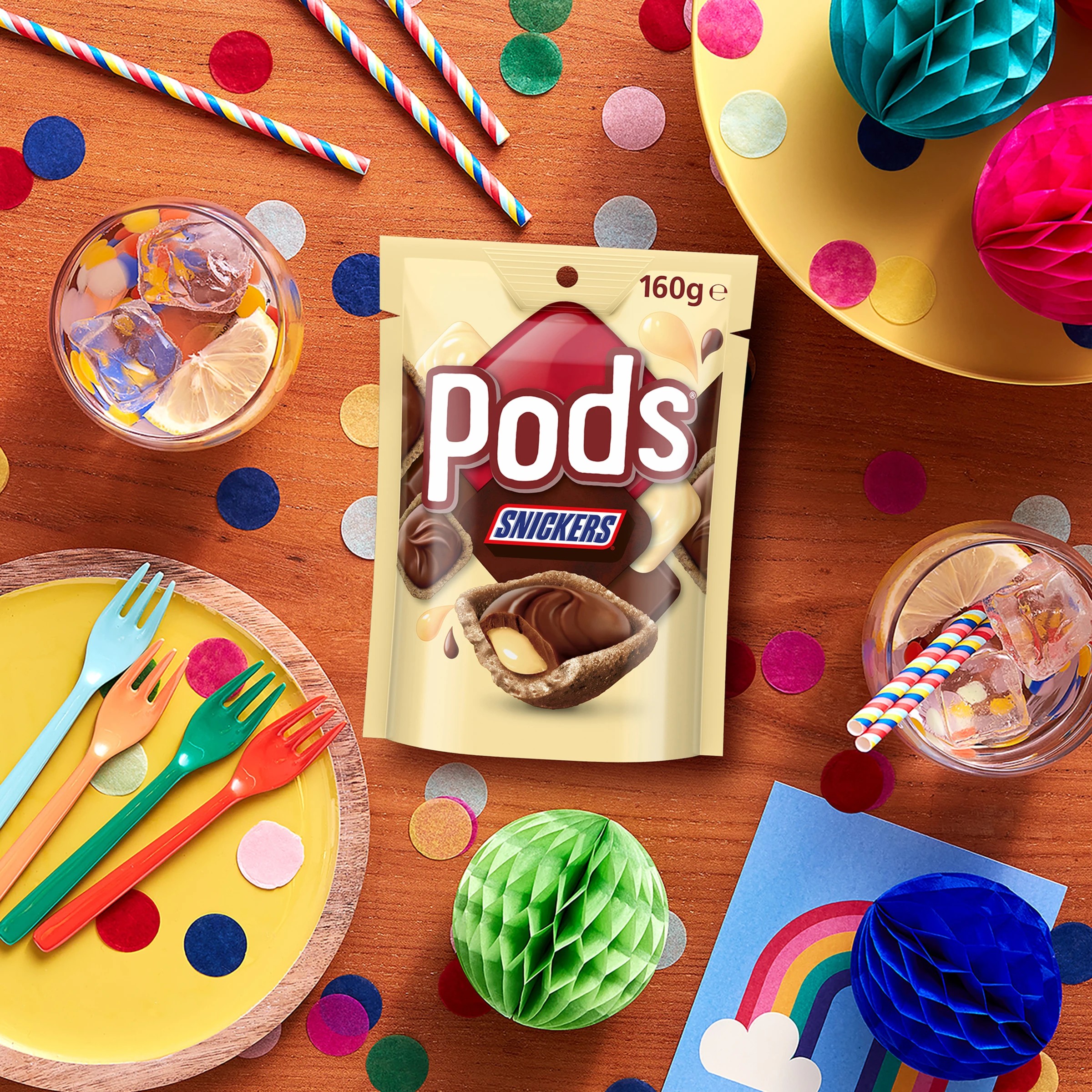 4 Pods Snickers Chocolate Snack & Share Bag 160g, 4 of 7