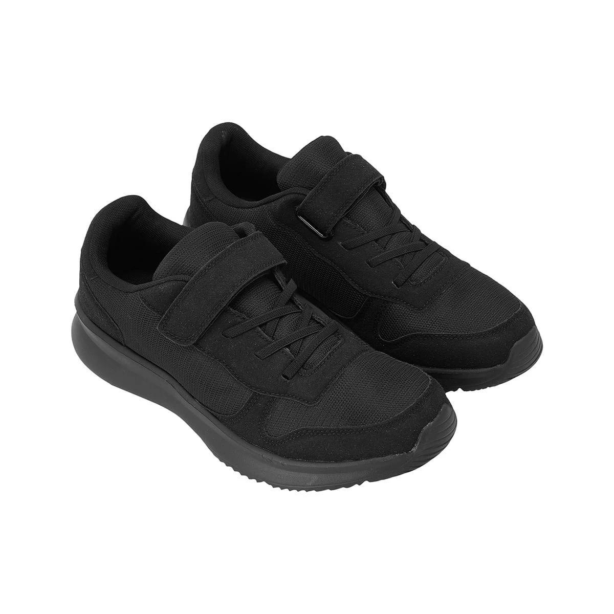 4 Adjustable Combo Fabric Sneakers BLACK MONO, 4 of 5
