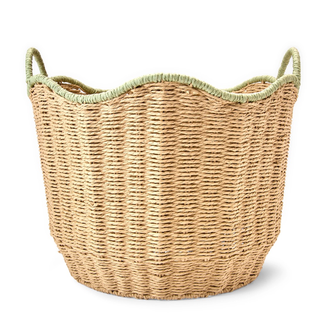 3 Round Wavy Basket - Large, Beige, 3 of 6