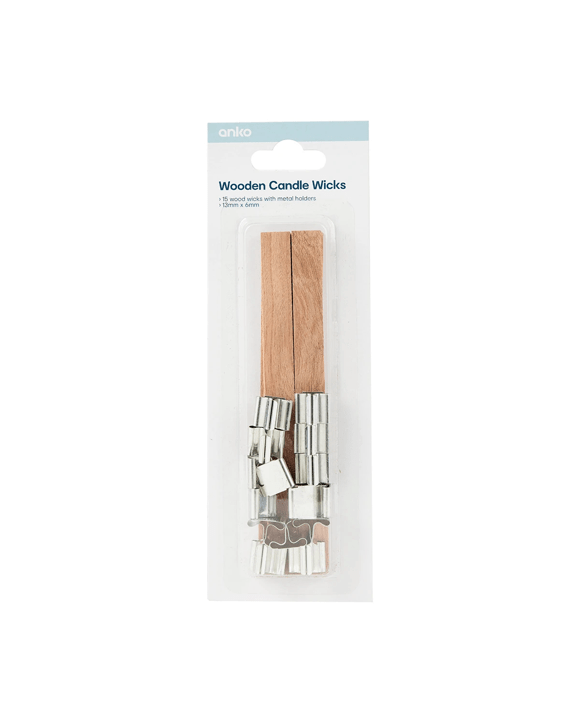 15 Piece Wooden Candle Wicks