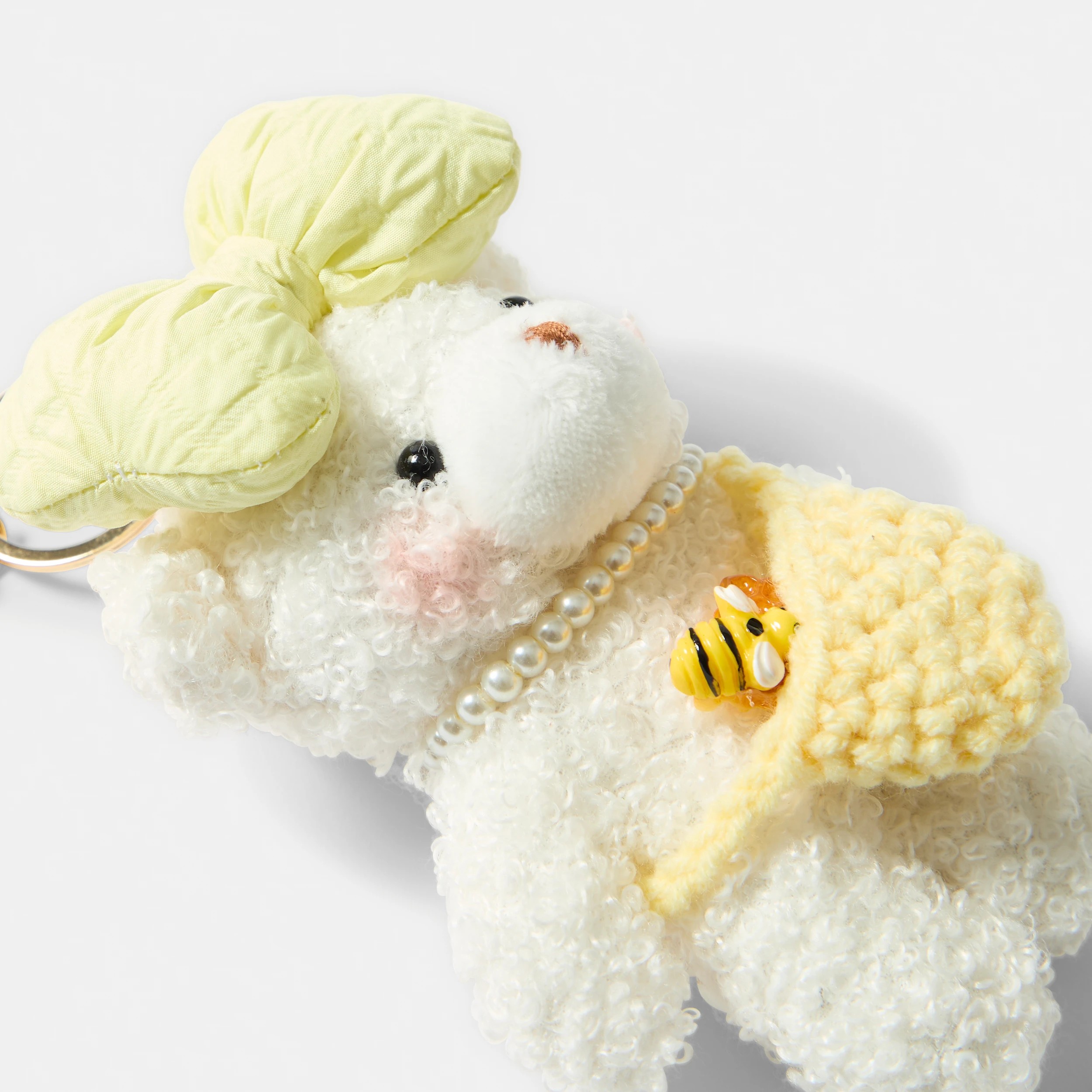 4 Bear Bag Charm Keyring - Yellow, 4 of 5