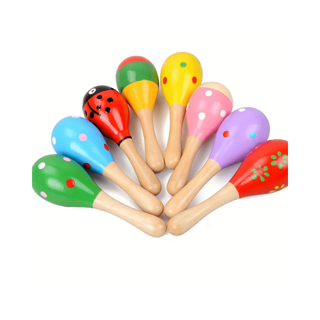 4 BR Toys Wooden Maracas Musical Egg Percussion Shakers - Pack of 3, 4 of 4