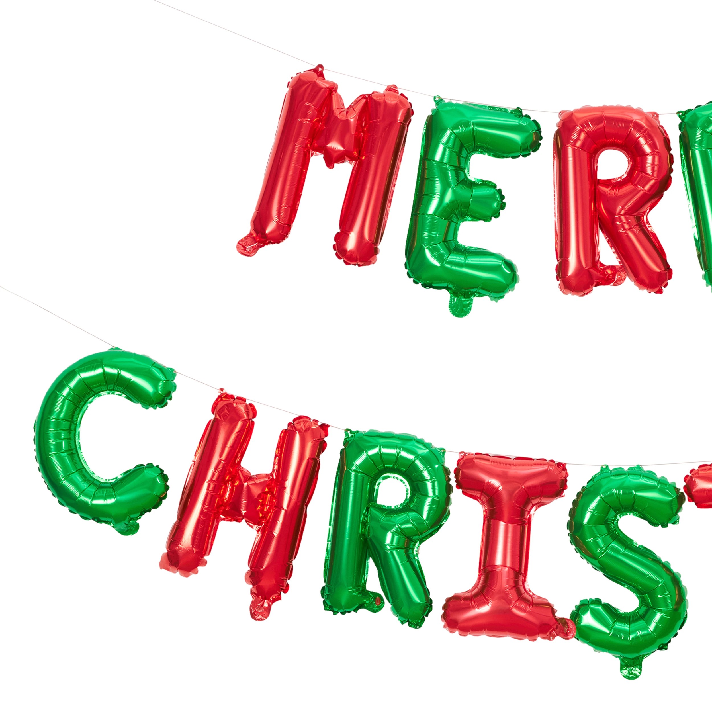 2 Merry Christmas Foil Balloon Garland, 2 of 3