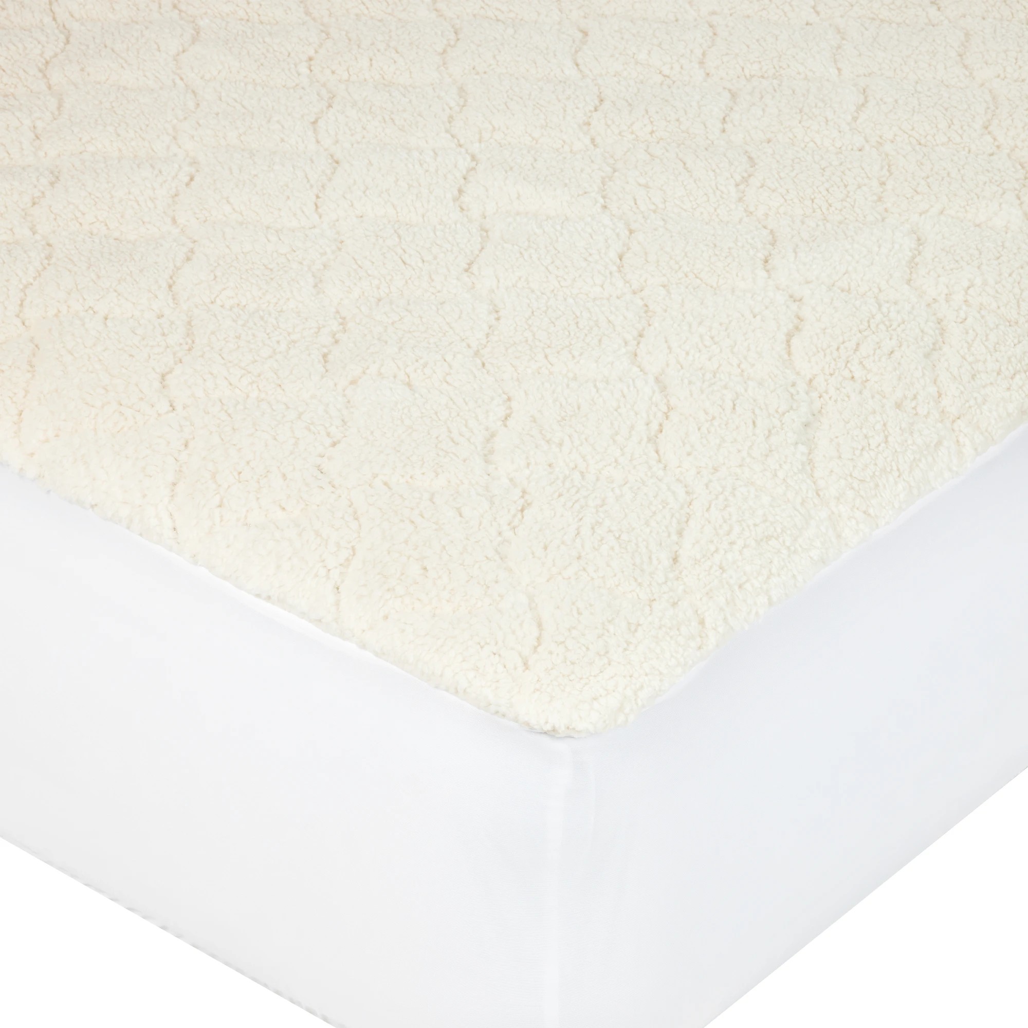 4 Winter Sherpa Underlay - Queen Bed, Beige, 4 of 5