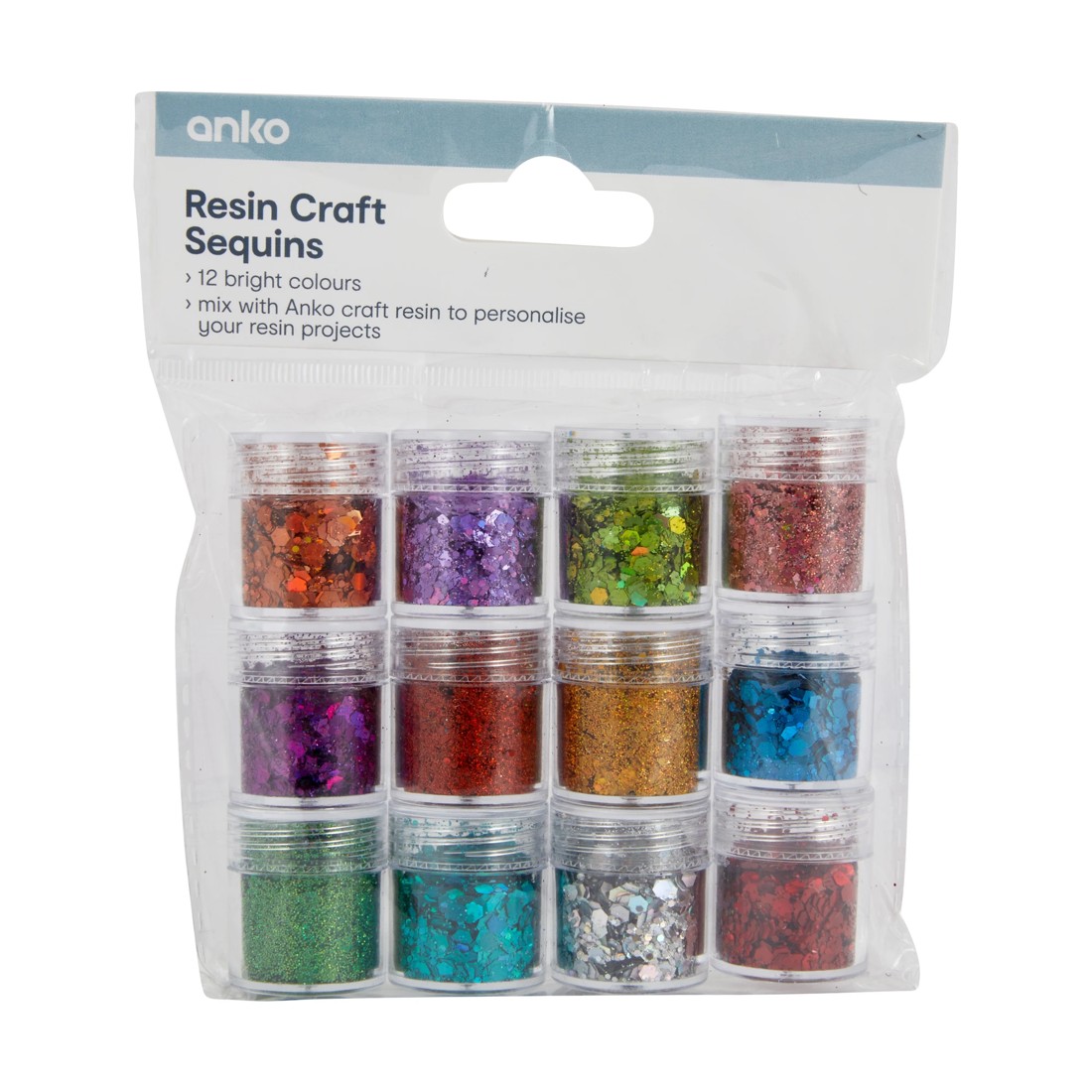 1 12 Piece Resin Craft Sequins, 1 of 3