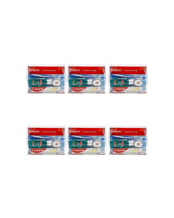Colgate Toothpaste Toothbrush Mouthwash Floss Oral Care Travel Pack 6PK - Multi
