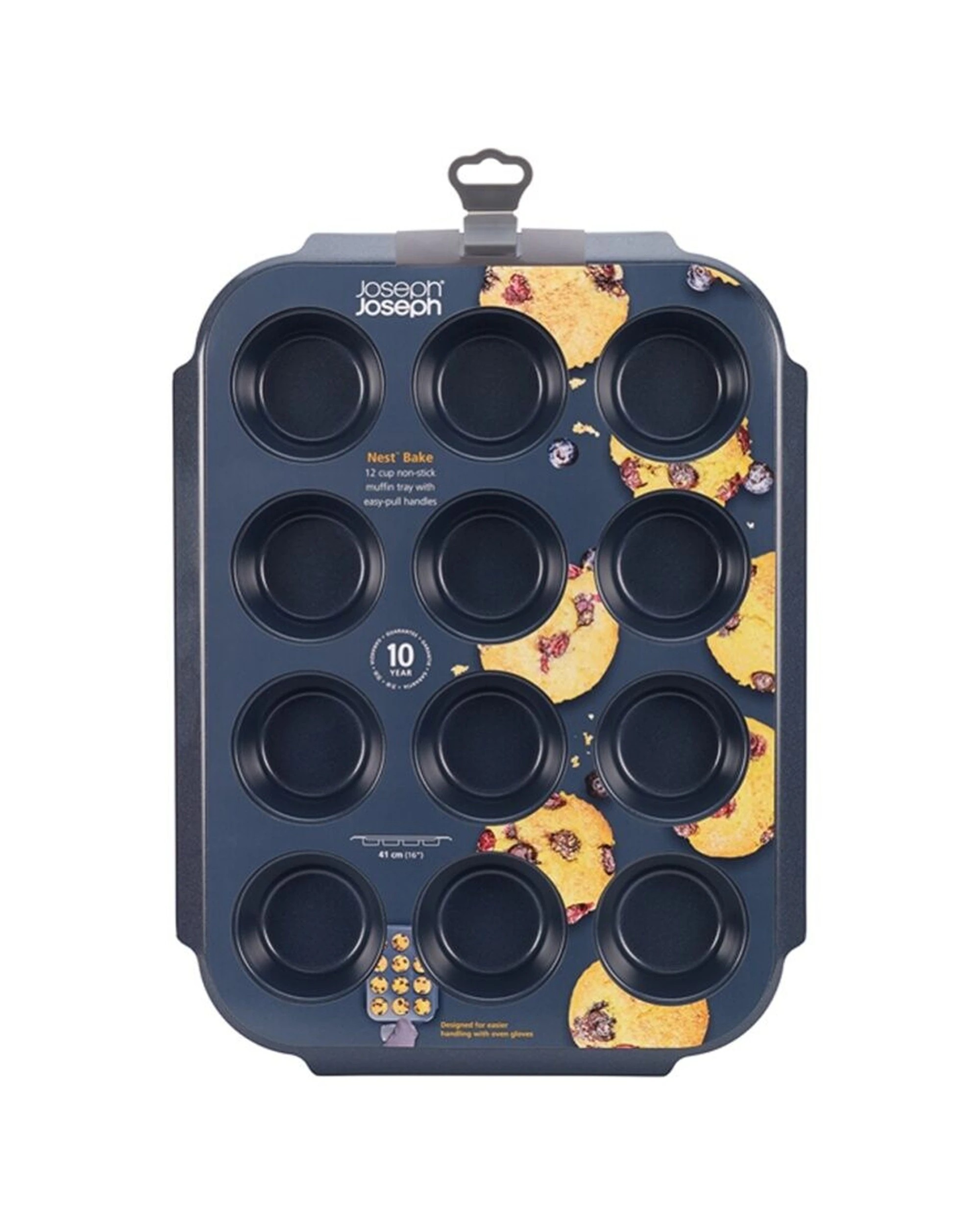 3 Joseph Joseph 2PK Carbon Steel Non-Stick Nest Bake 12 Cup Muffin Pan - Blue, 3 of 8