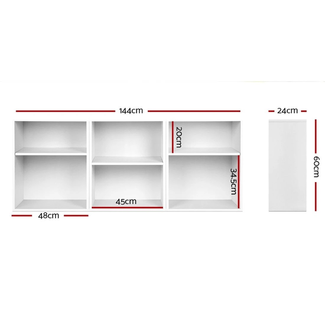 2 Artiss Bookshelf Set of 3 - White, 2 of 8
